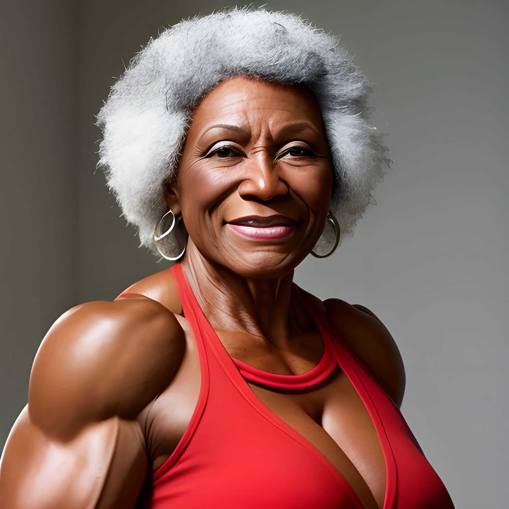 black muscular older woman 