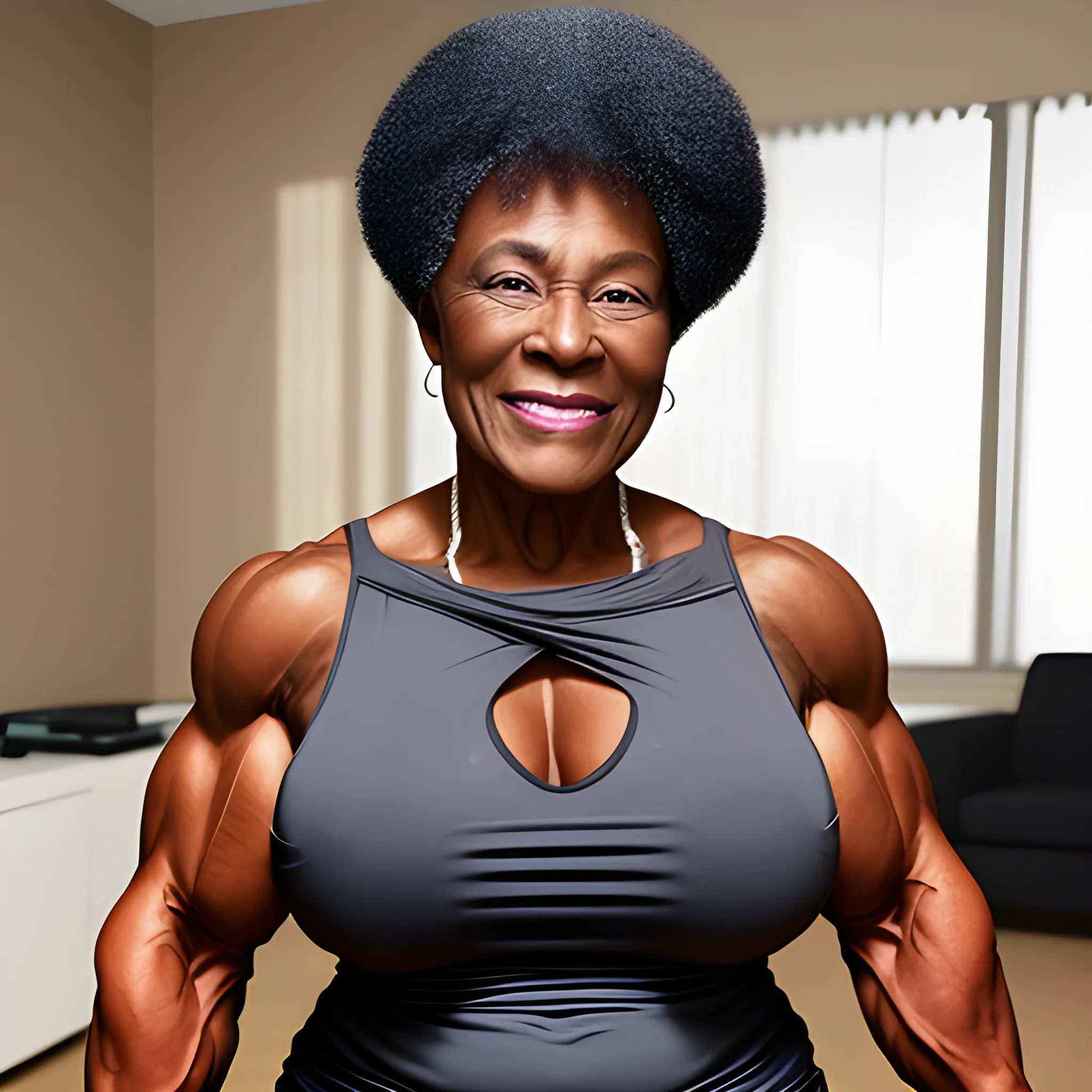  black muscular   older woman 