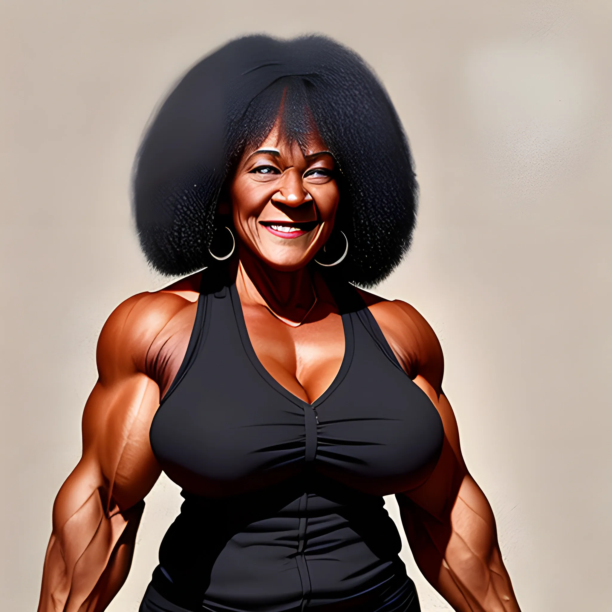  black muscular   older woman 