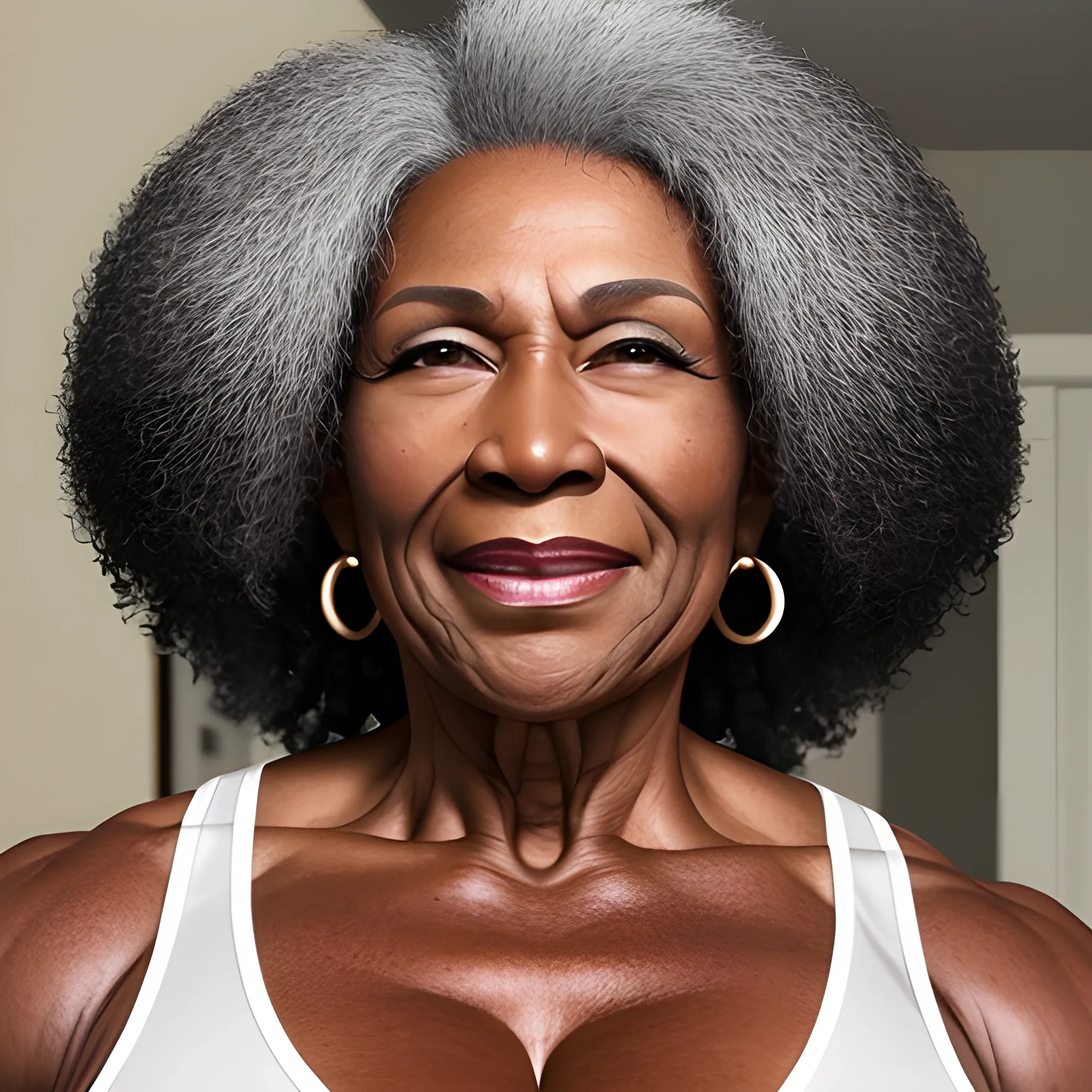 black muscular older woman 