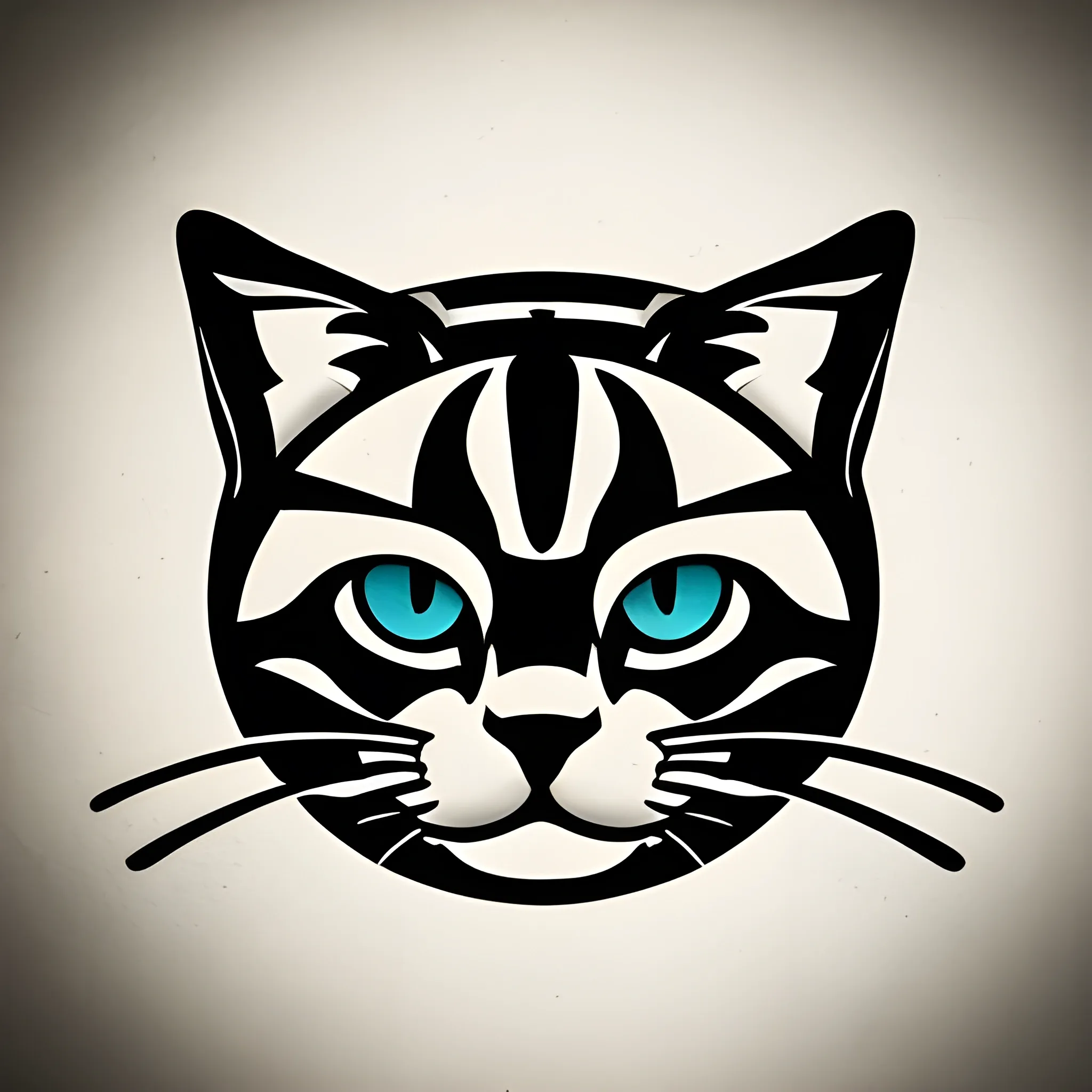 Logo gato hecho de huellas