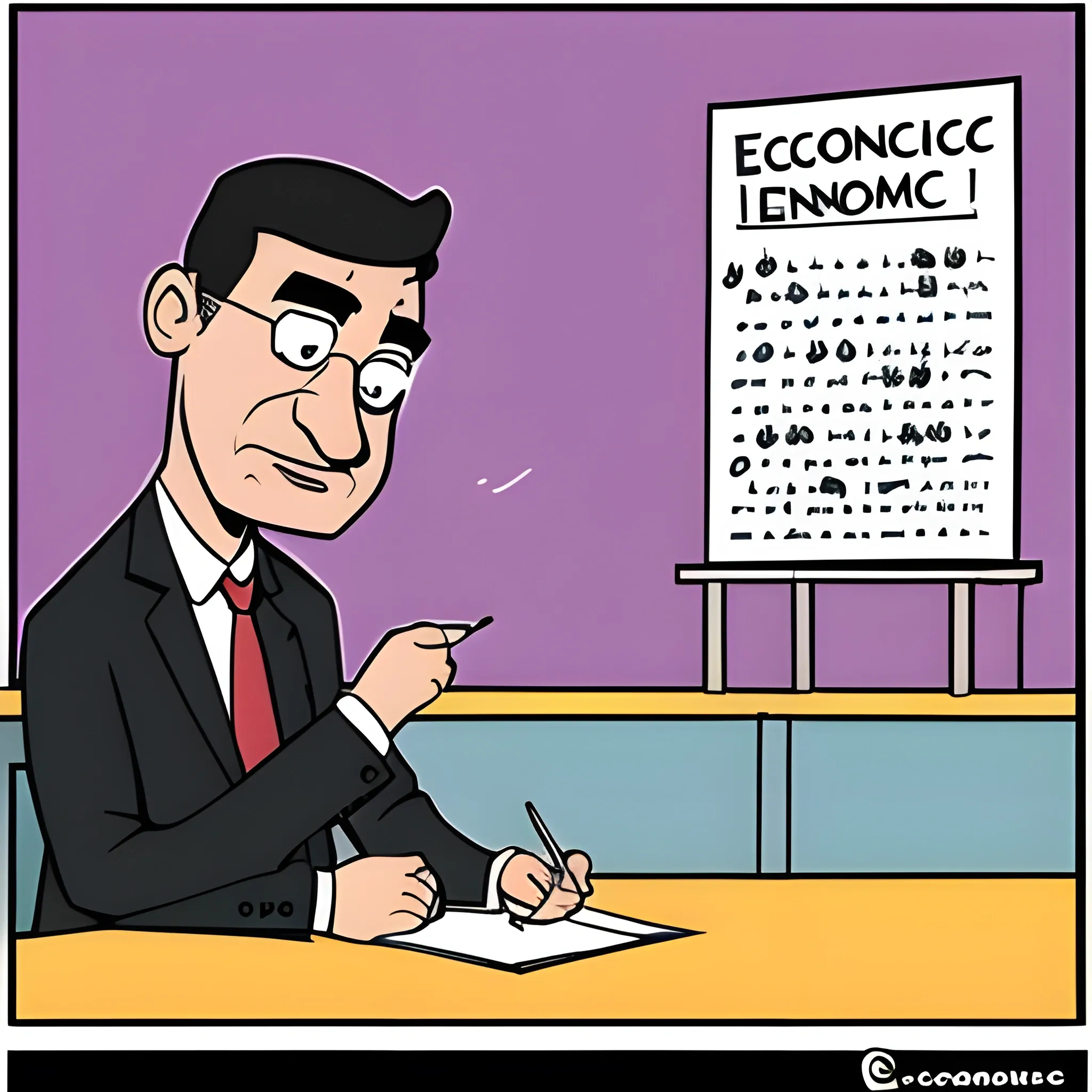 economics instructions, Cartoon