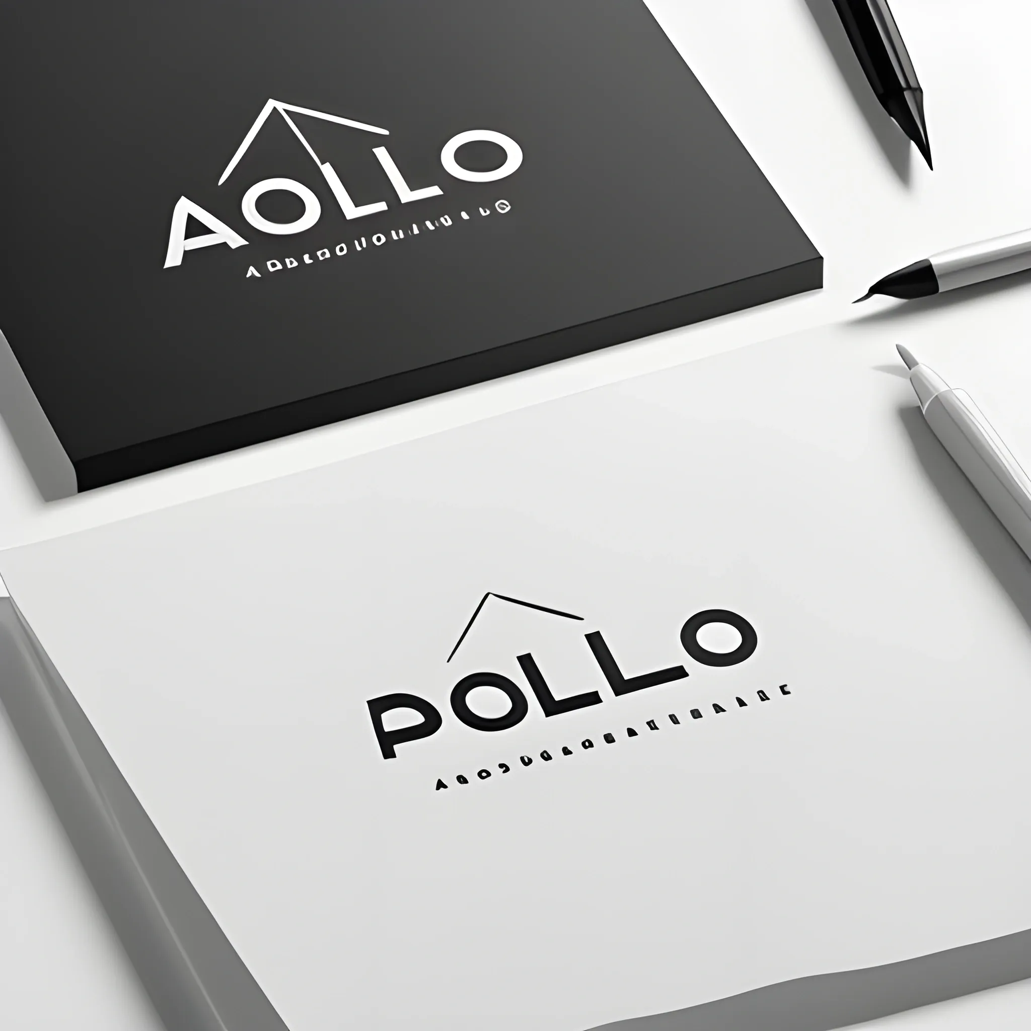 Create a sleek and minimalistic logo for a company named apollo
