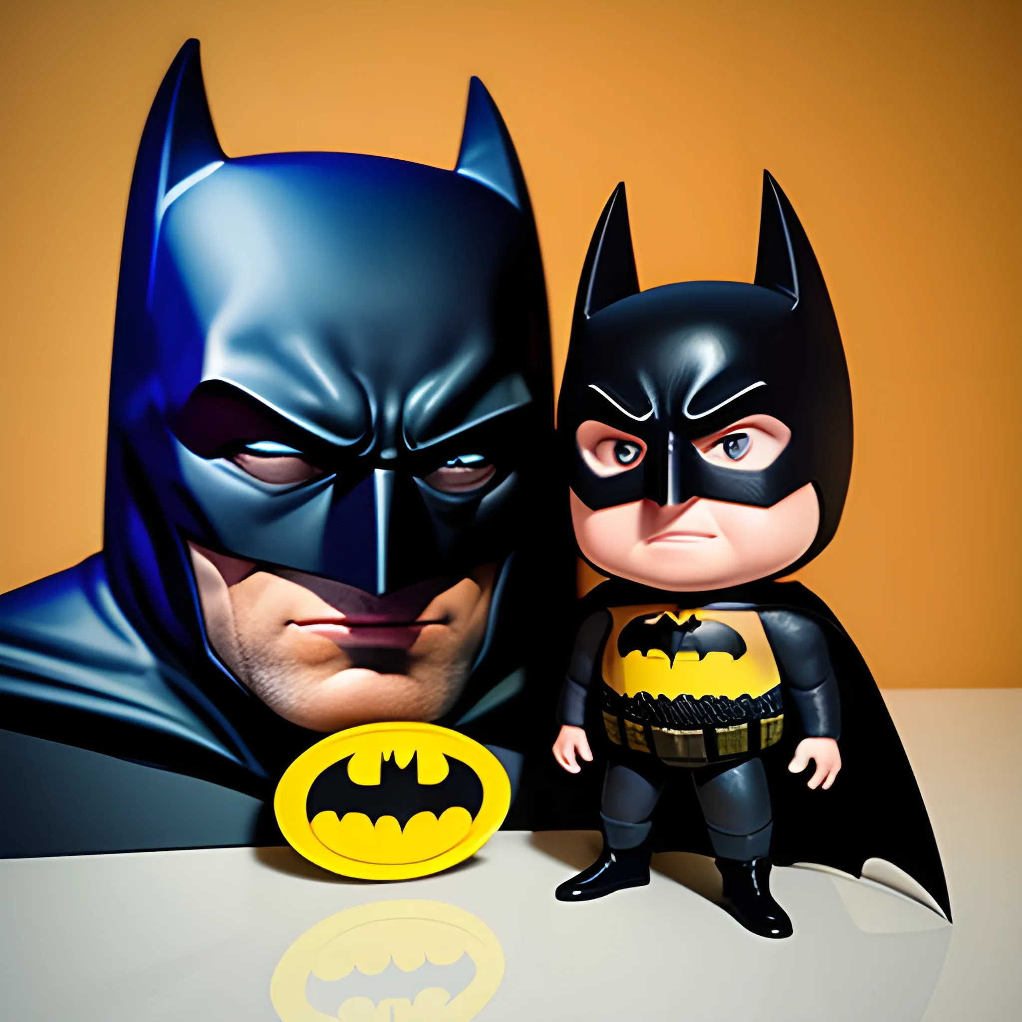 , 3D batman chiquito y gordo
