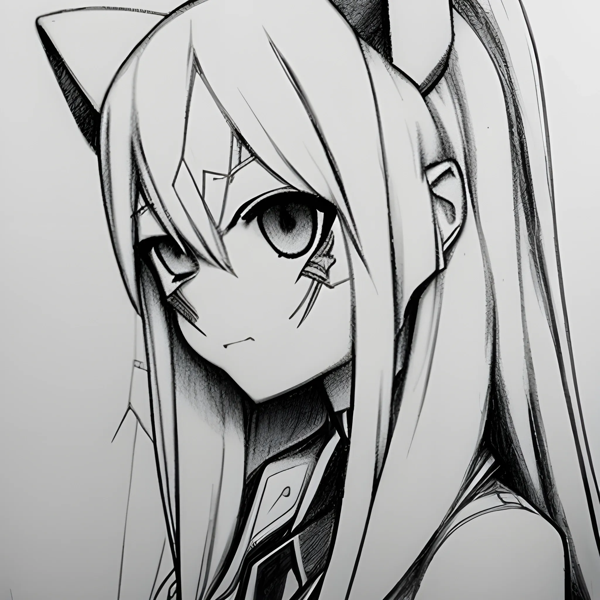 , Pencil Sketch zero two de darling in the franx
