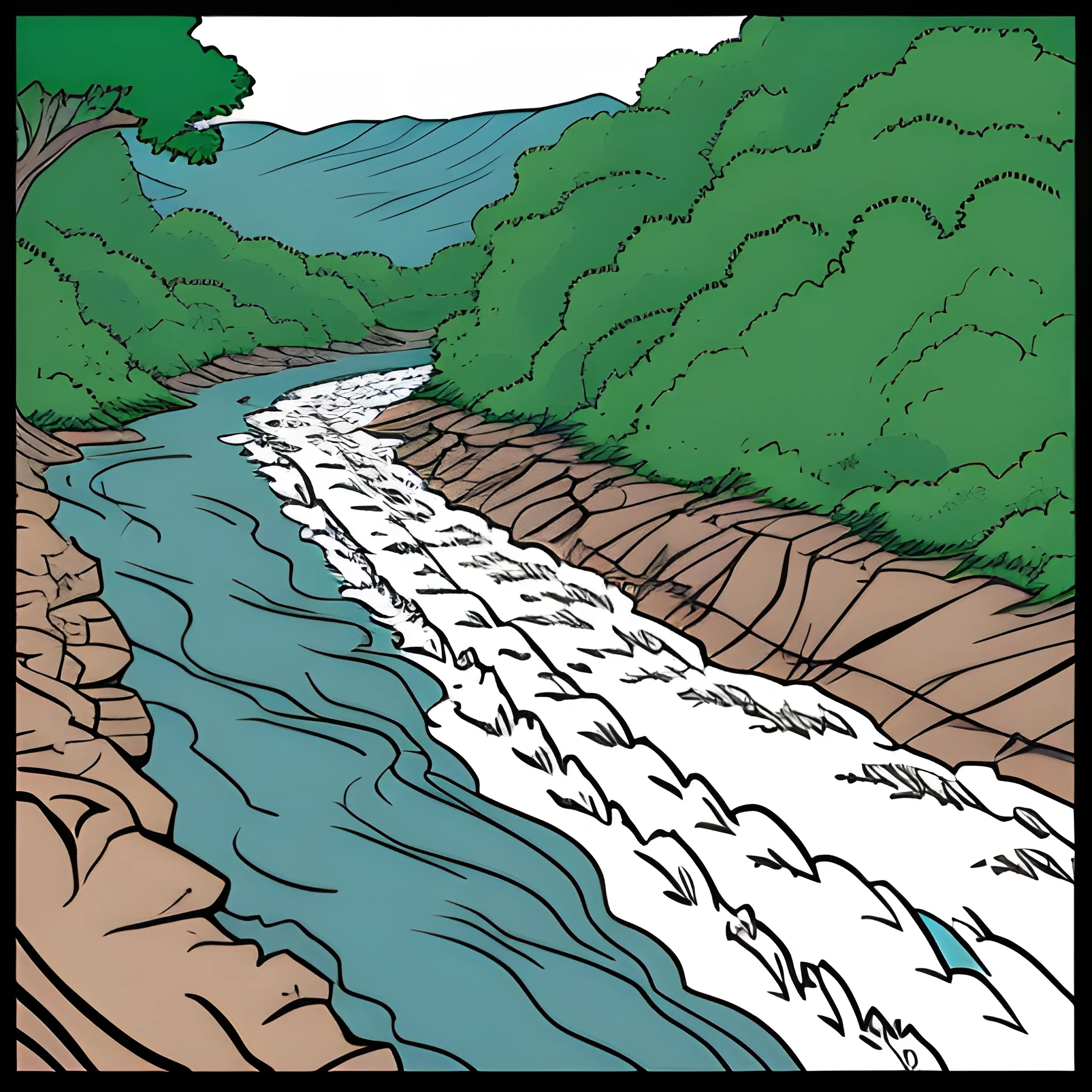 River, Cartoon