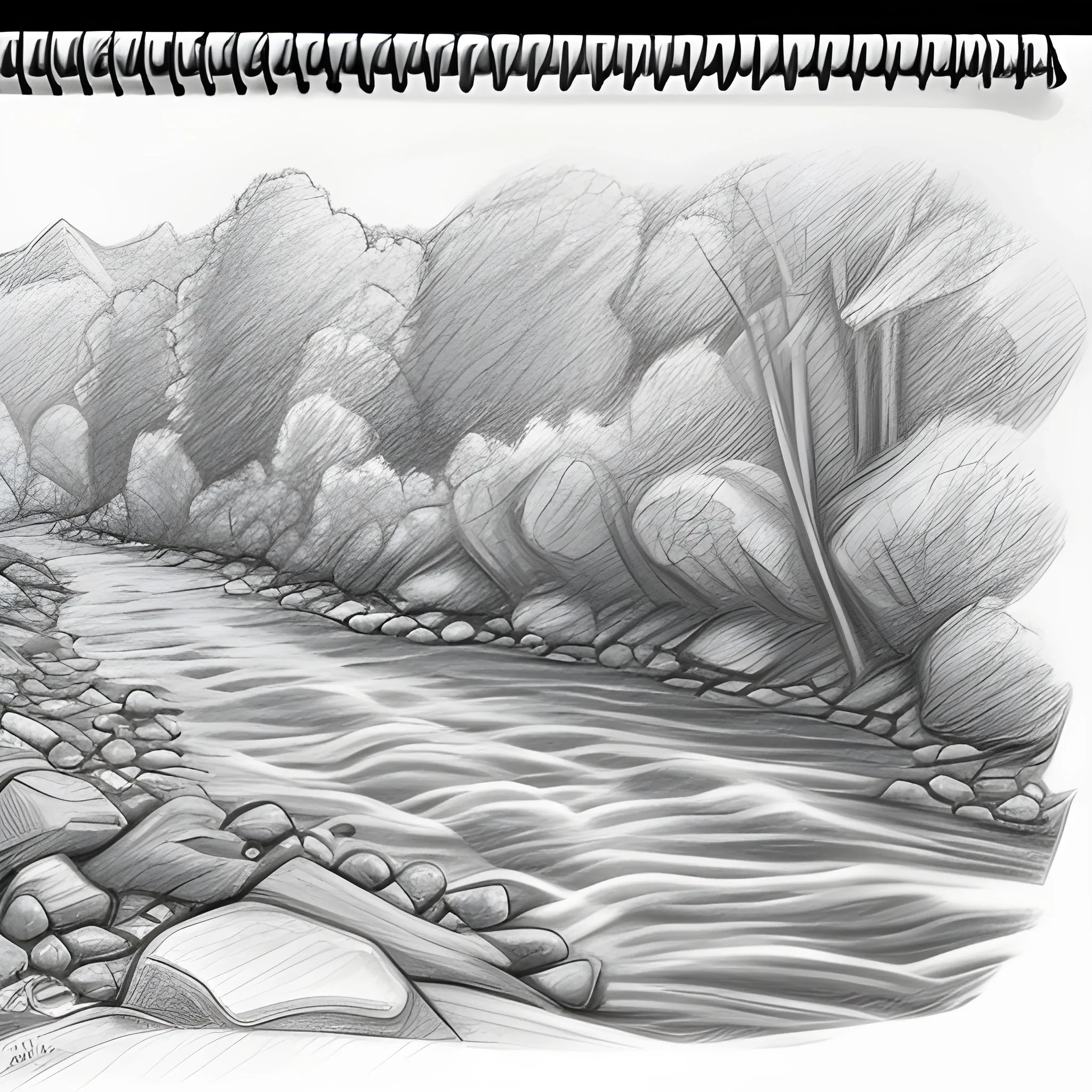 How To Draw A River Scenery Simple Step By Step |Drawing River Scenery Easy  - YouTube