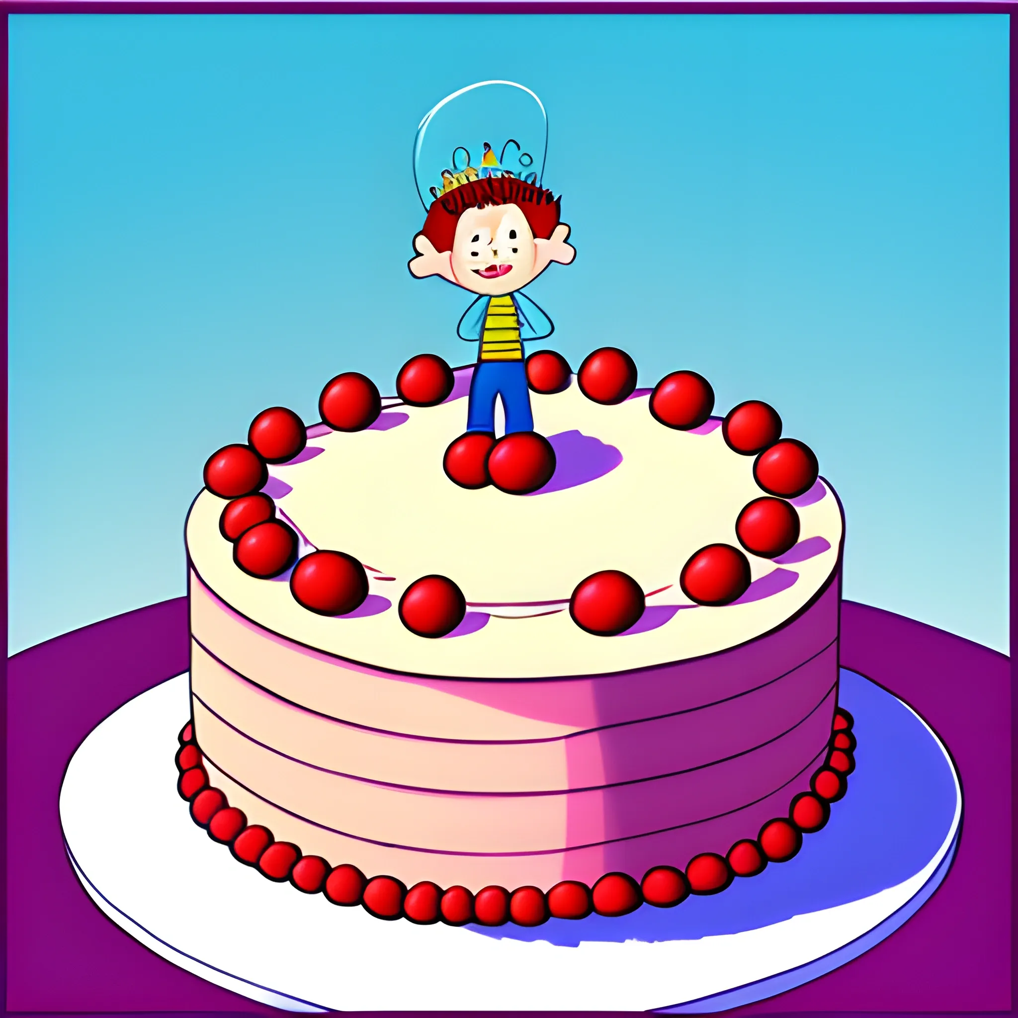 Big birthday cake Royalty Free Vector Image - VectorStock