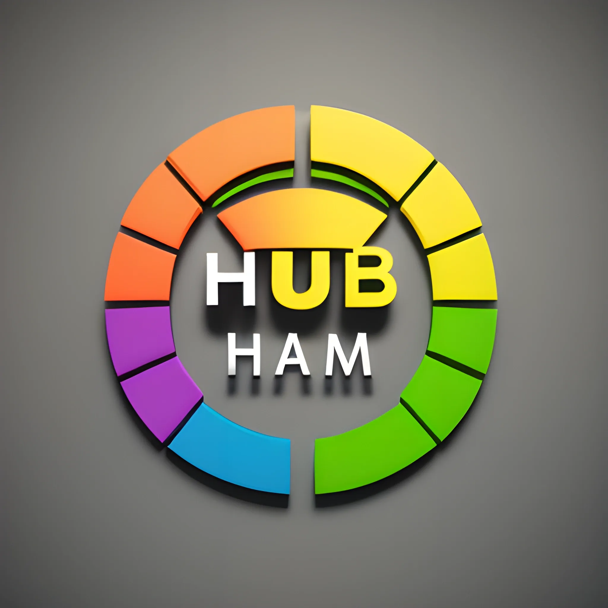 Huba Team bright logo, 3D, cutlery