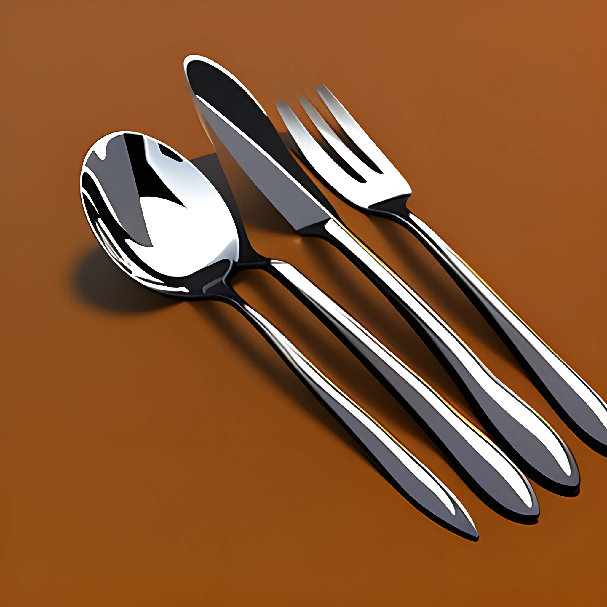 cutlery, food, children's YouTube channel Huba Team bright logo, 3D, cutlery