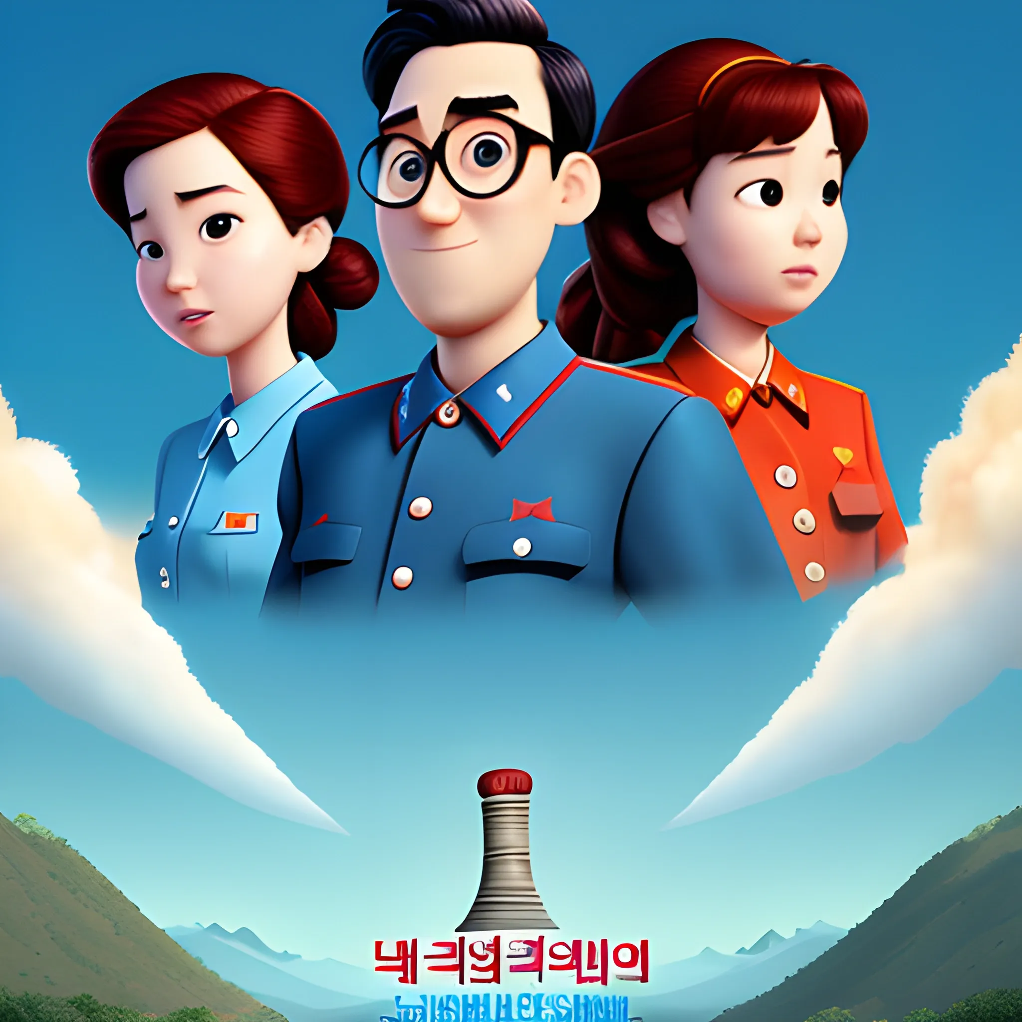 Pixar styled title about North Korea