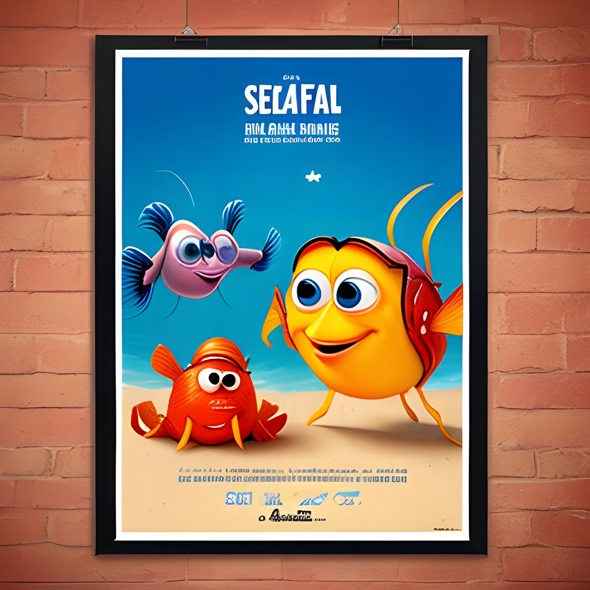 Disney Pixar poster seafood 
