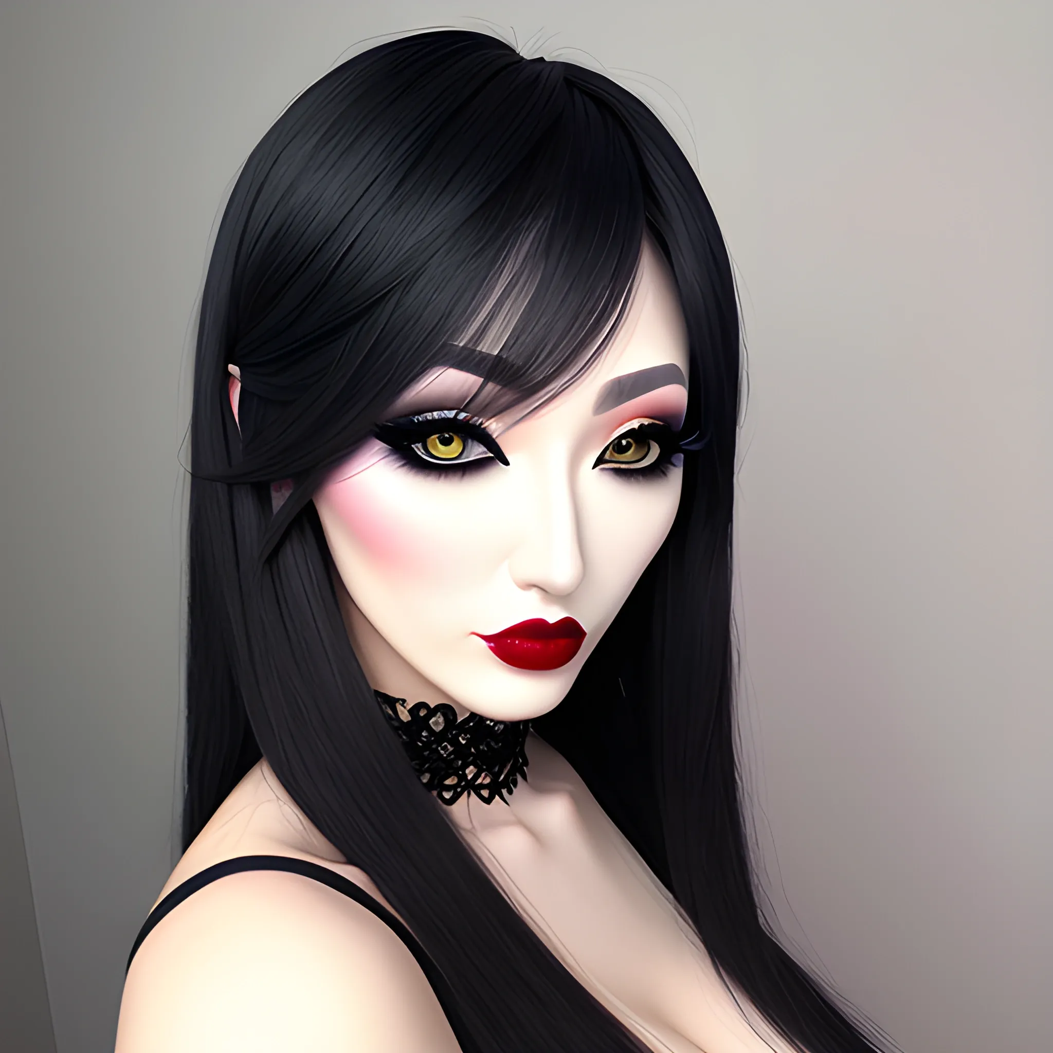 AI Art Generator: Emo makeup look
