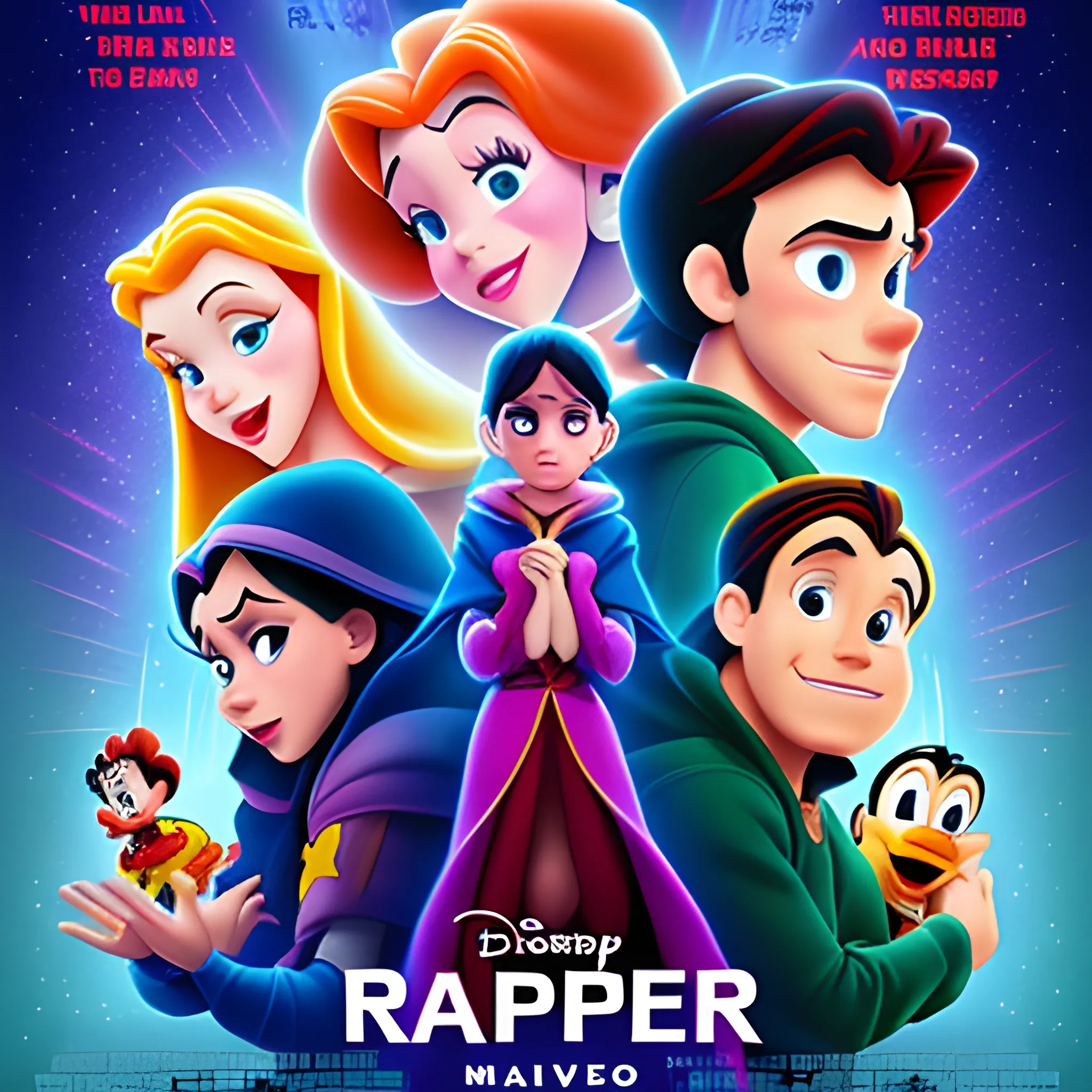 Raper Disney movie poster 
