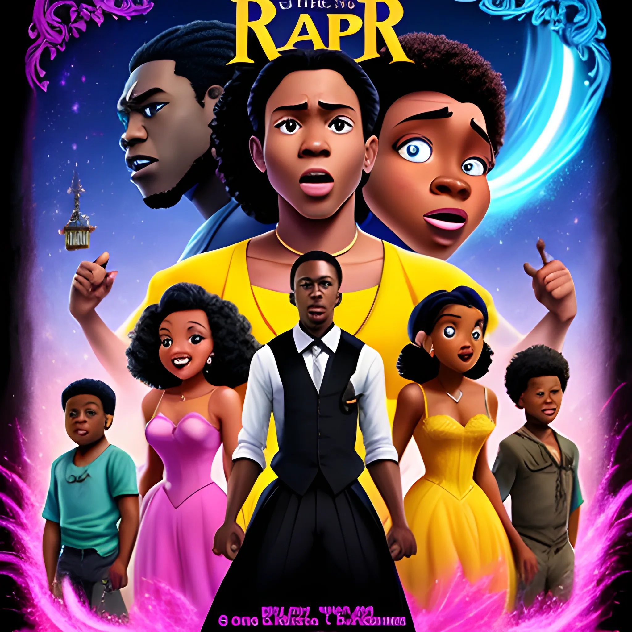Black-people Raper Disney movie poster 