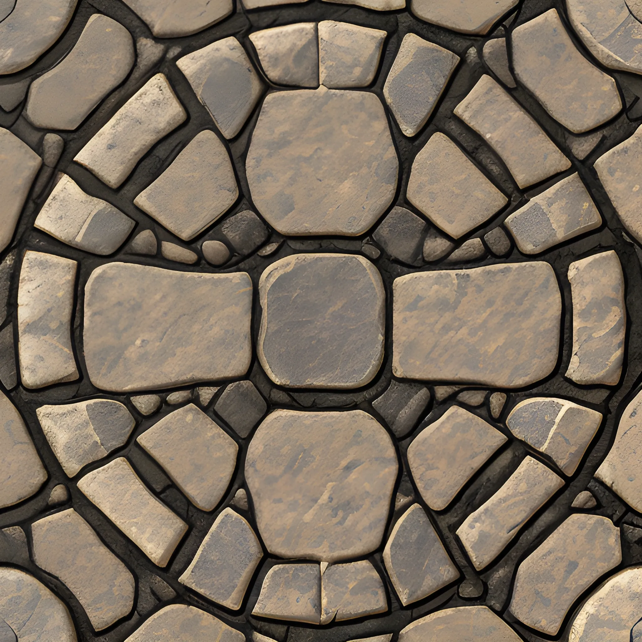 Stylized, cobblestone texture, medieval