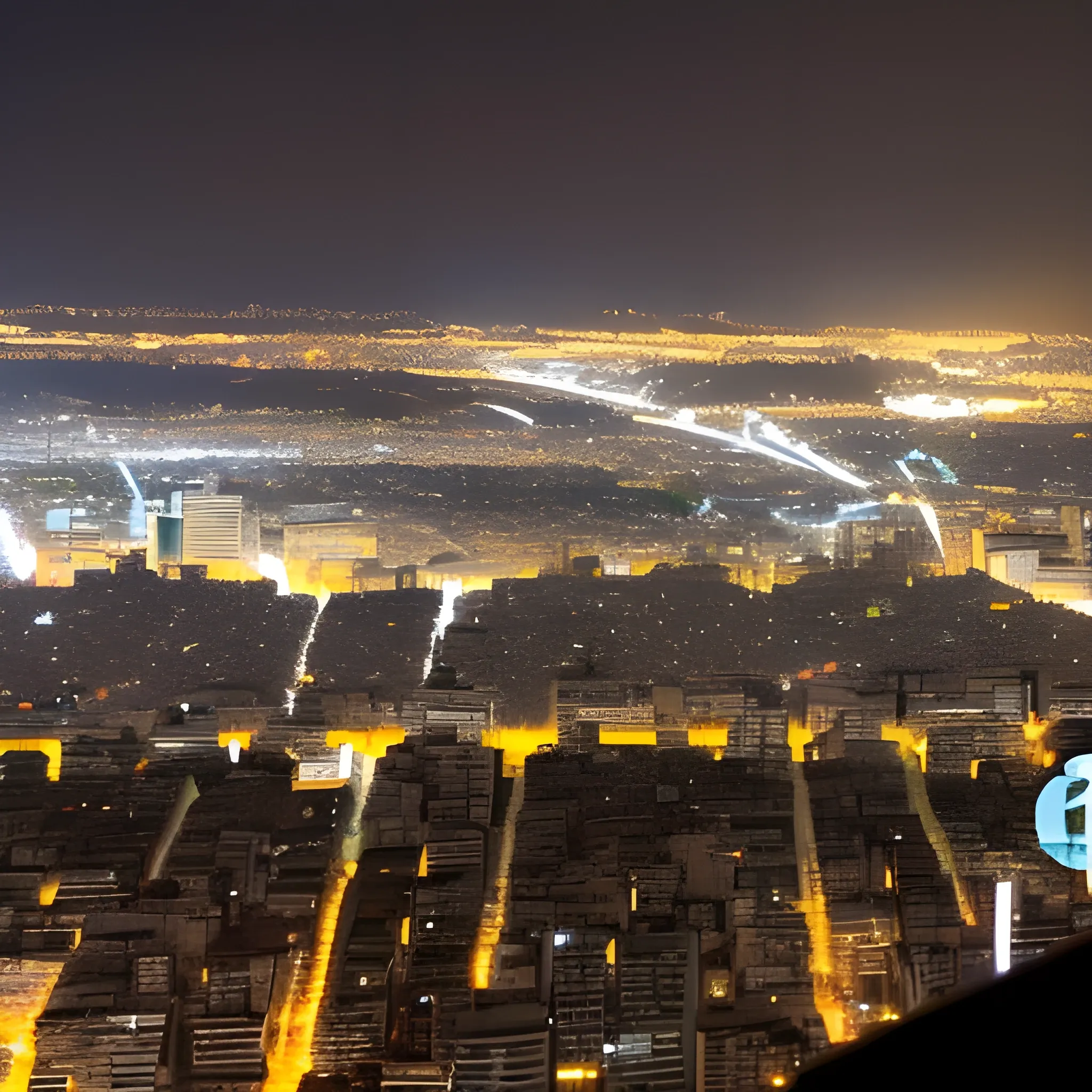 luces de la ciudad desde un edificio