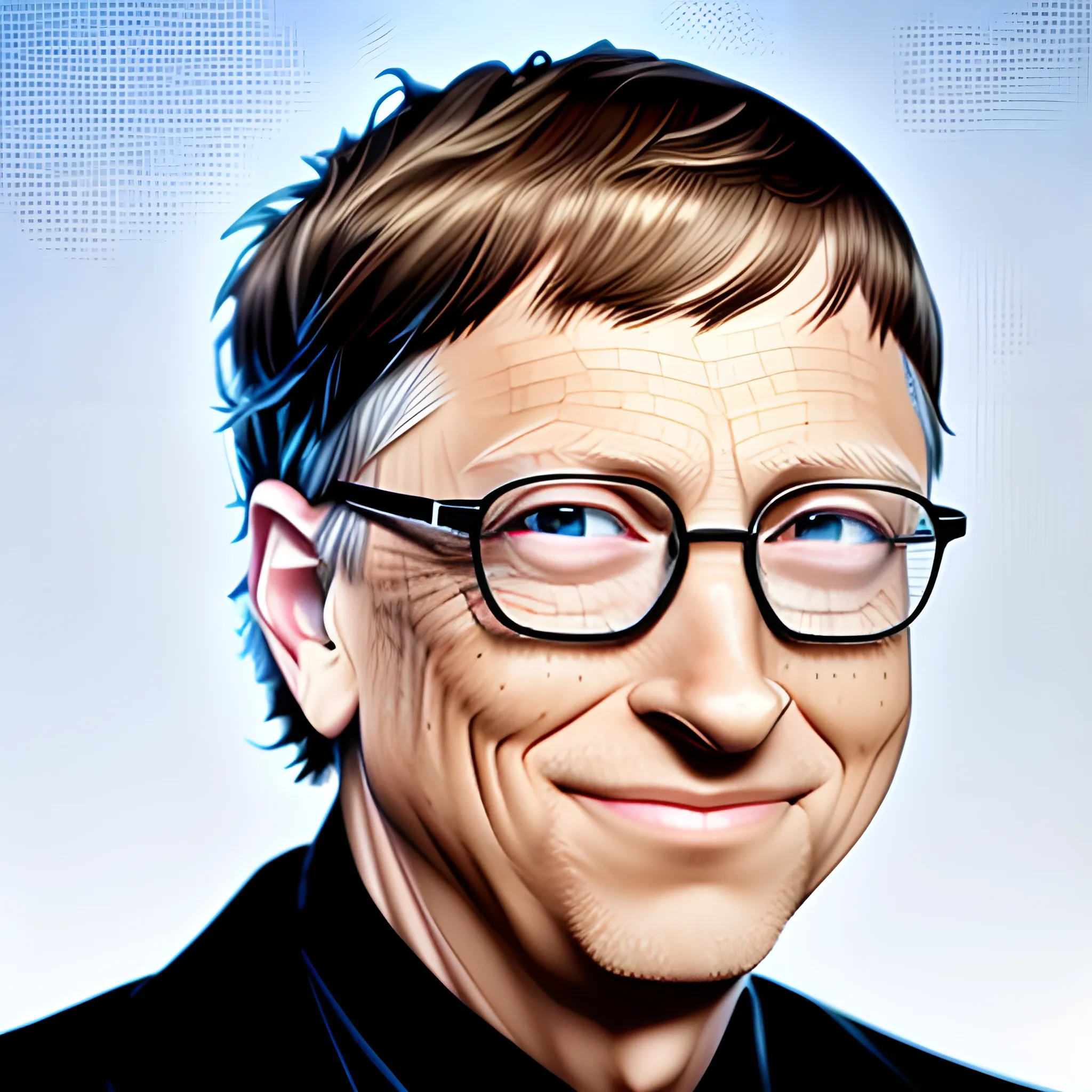 a hyper realistic bill gates

of rapper white
 as seen in smille