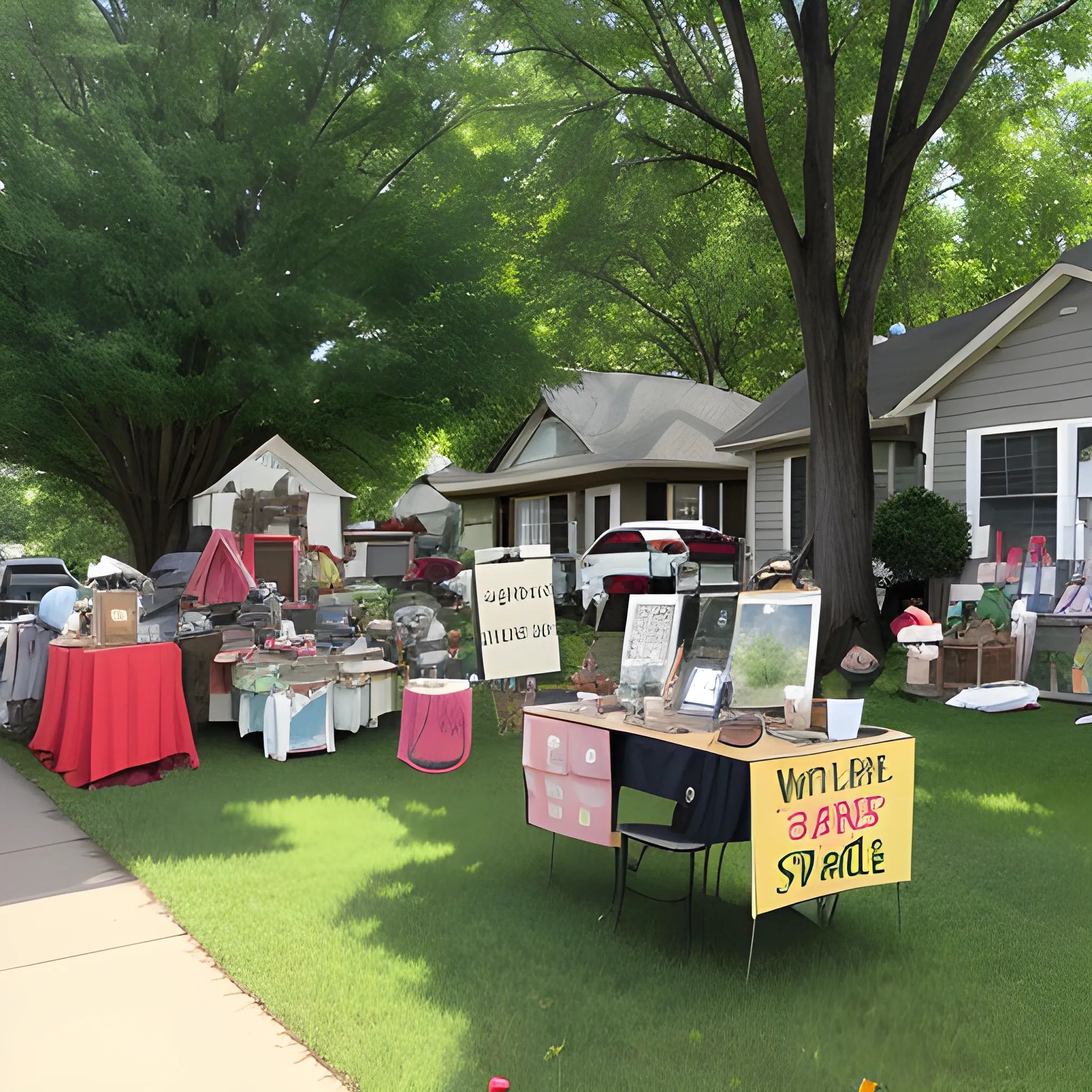 A front yard sale