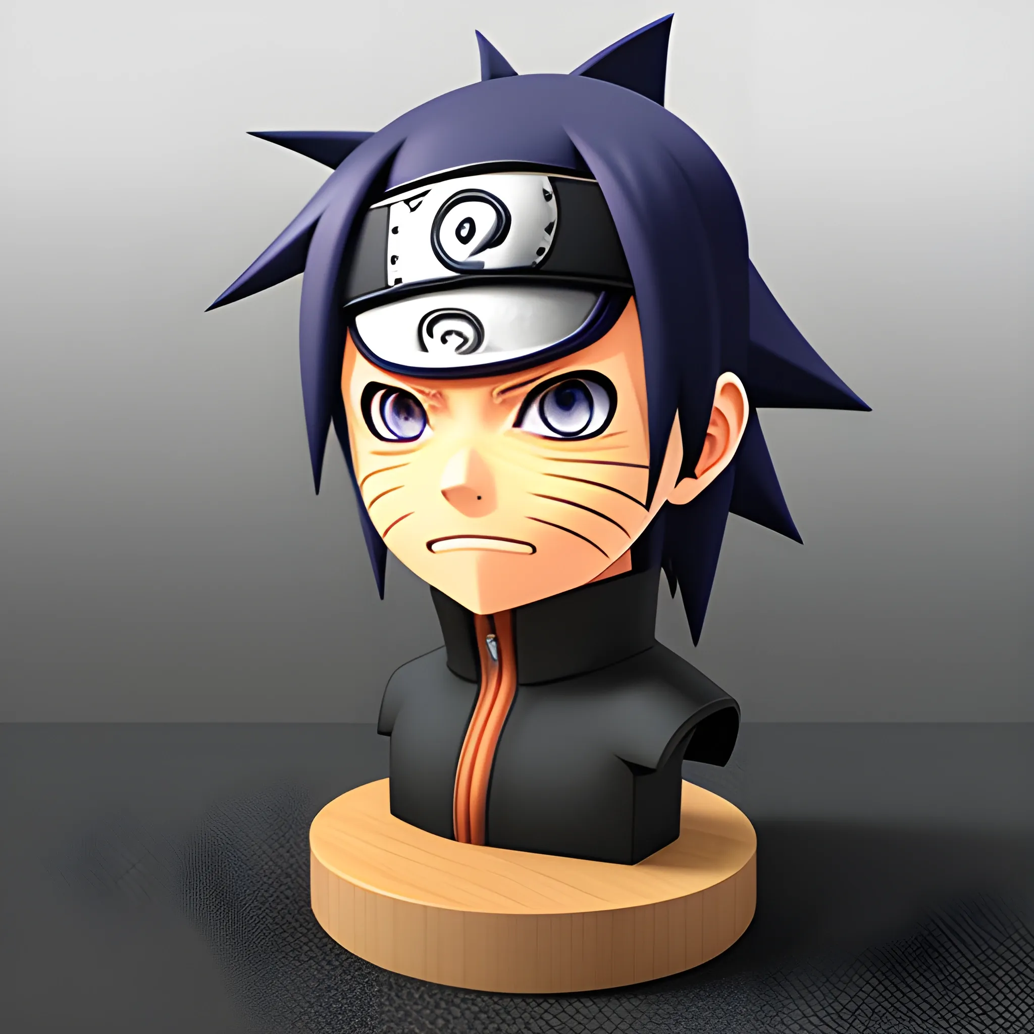 , 3D a character from Naruto manga 
