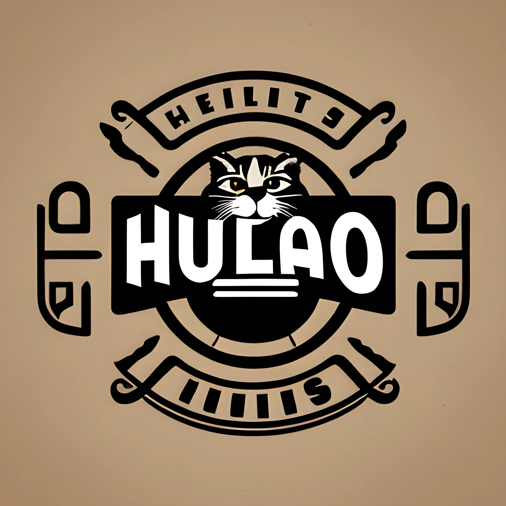 Logo gato hecho de huellas