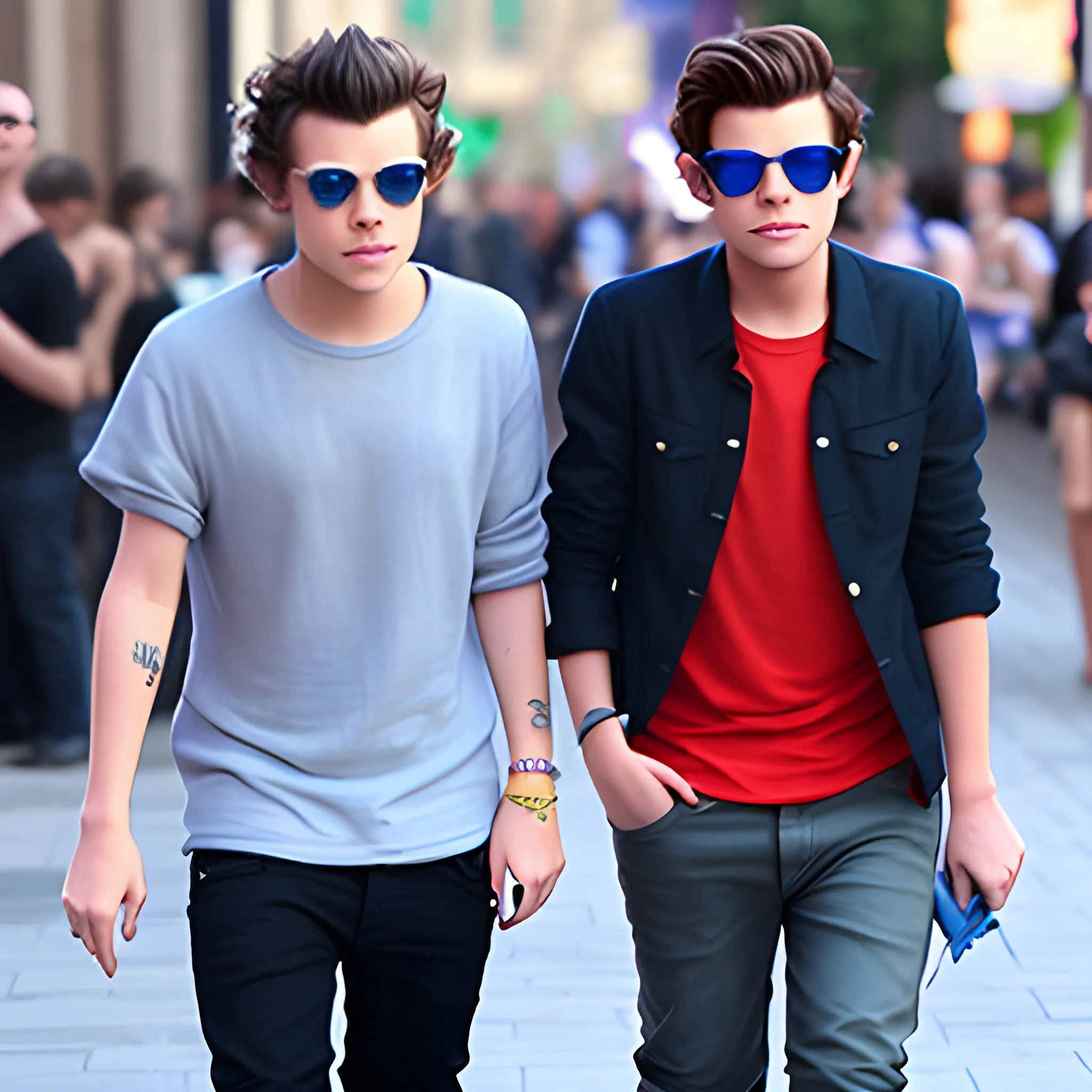 Harry with Louis Blue  How to wear, Louis, Harry styles