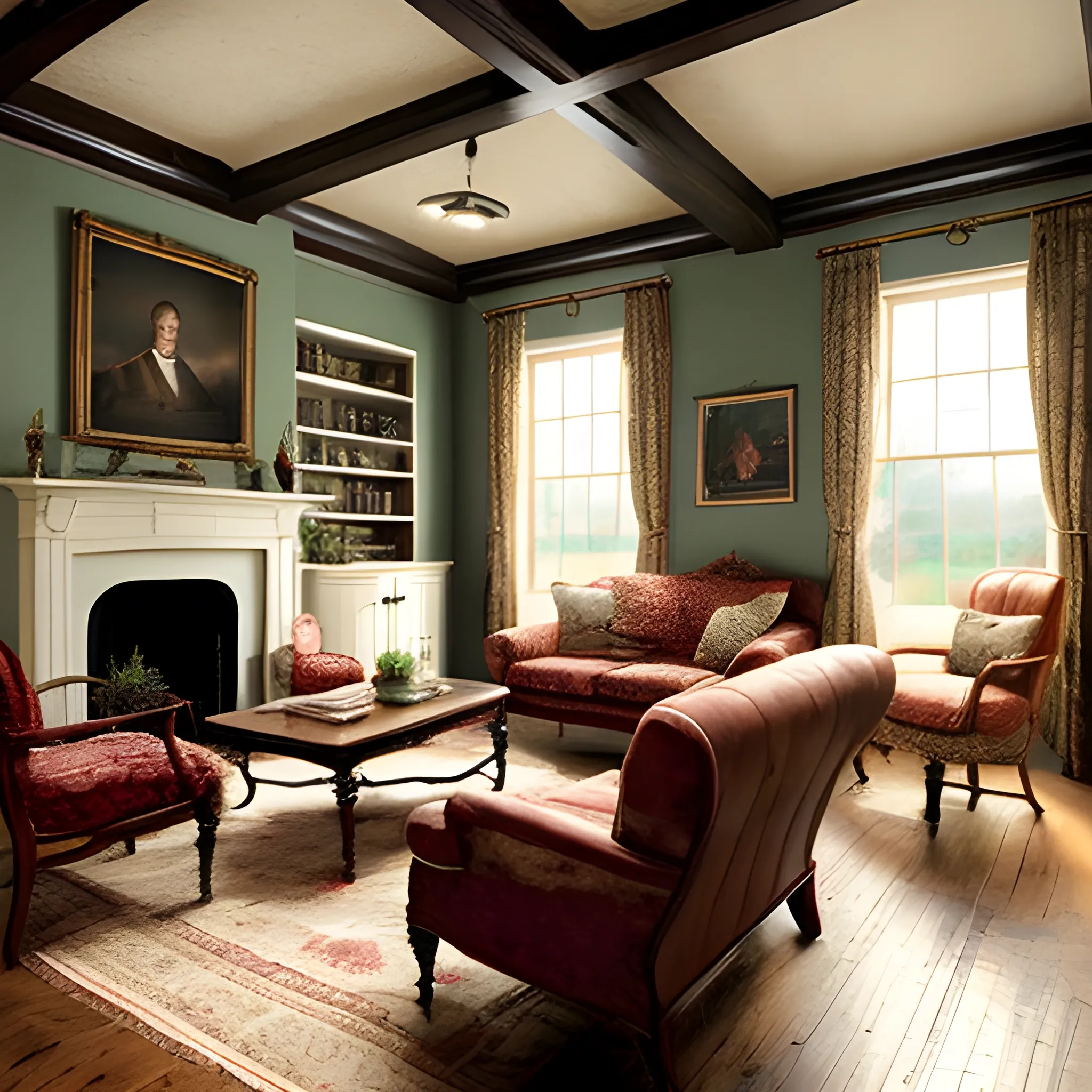 1800s chiness living room