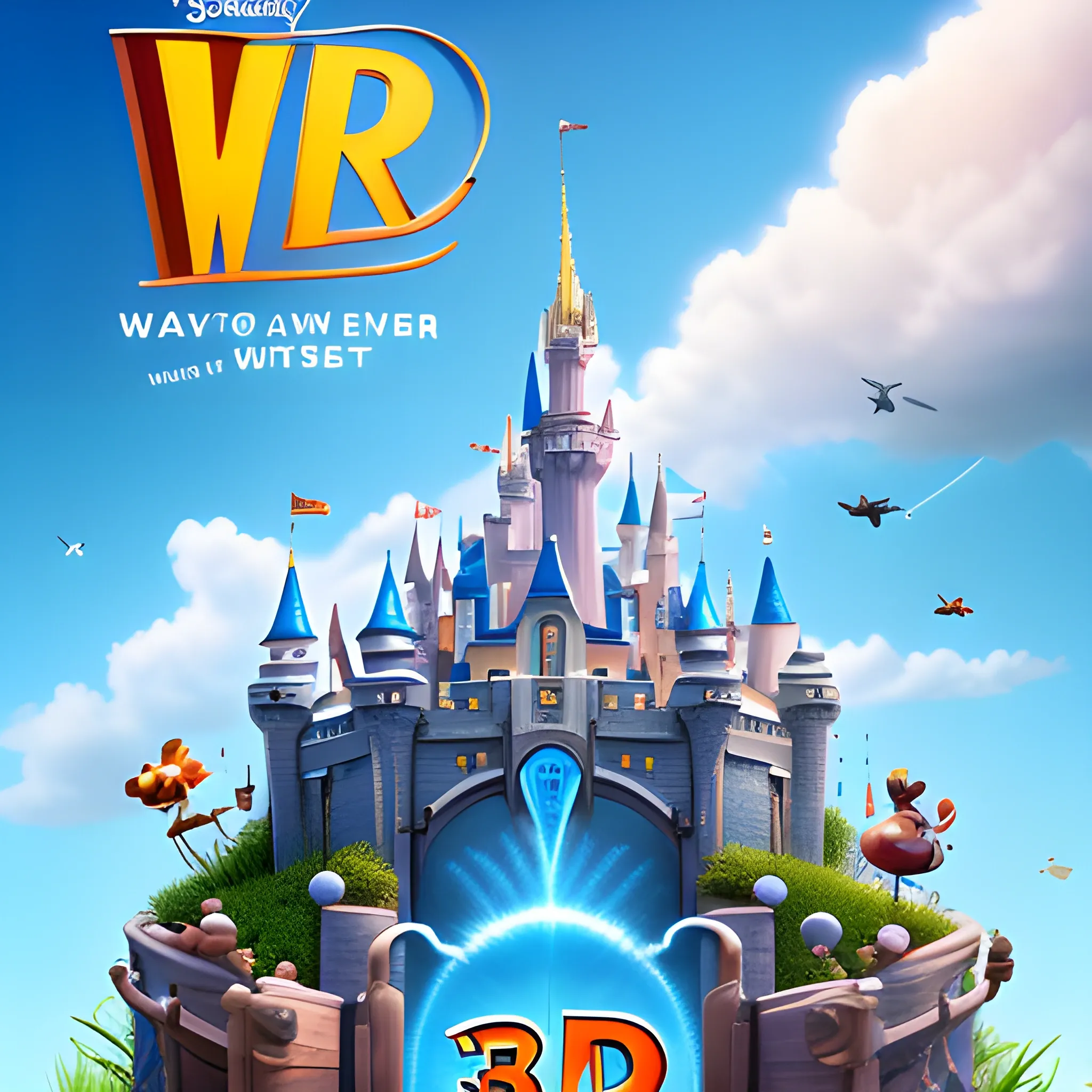 Disney Pixar 3D Render Poster movie named Wolff ik ben een witwasser