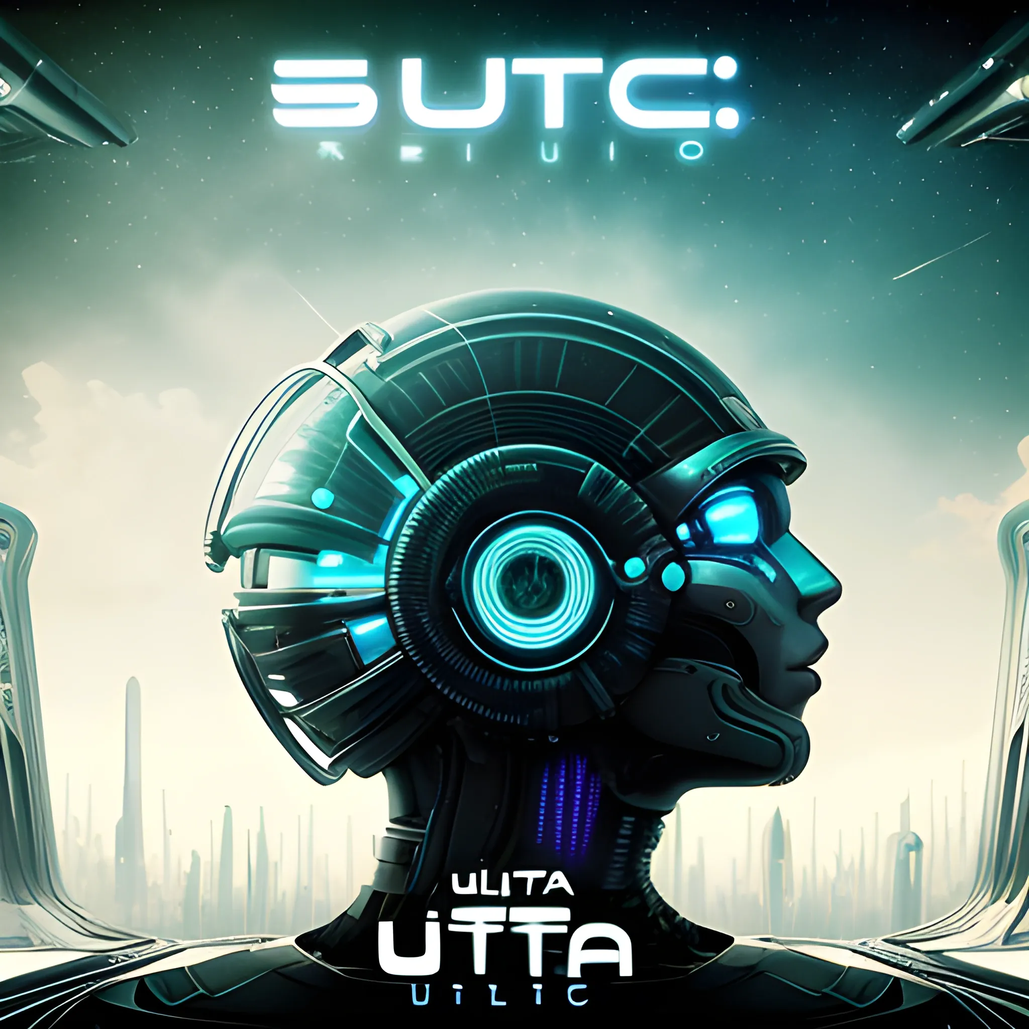 sci-fi album cover ultra realistic ultra futuristic music festival