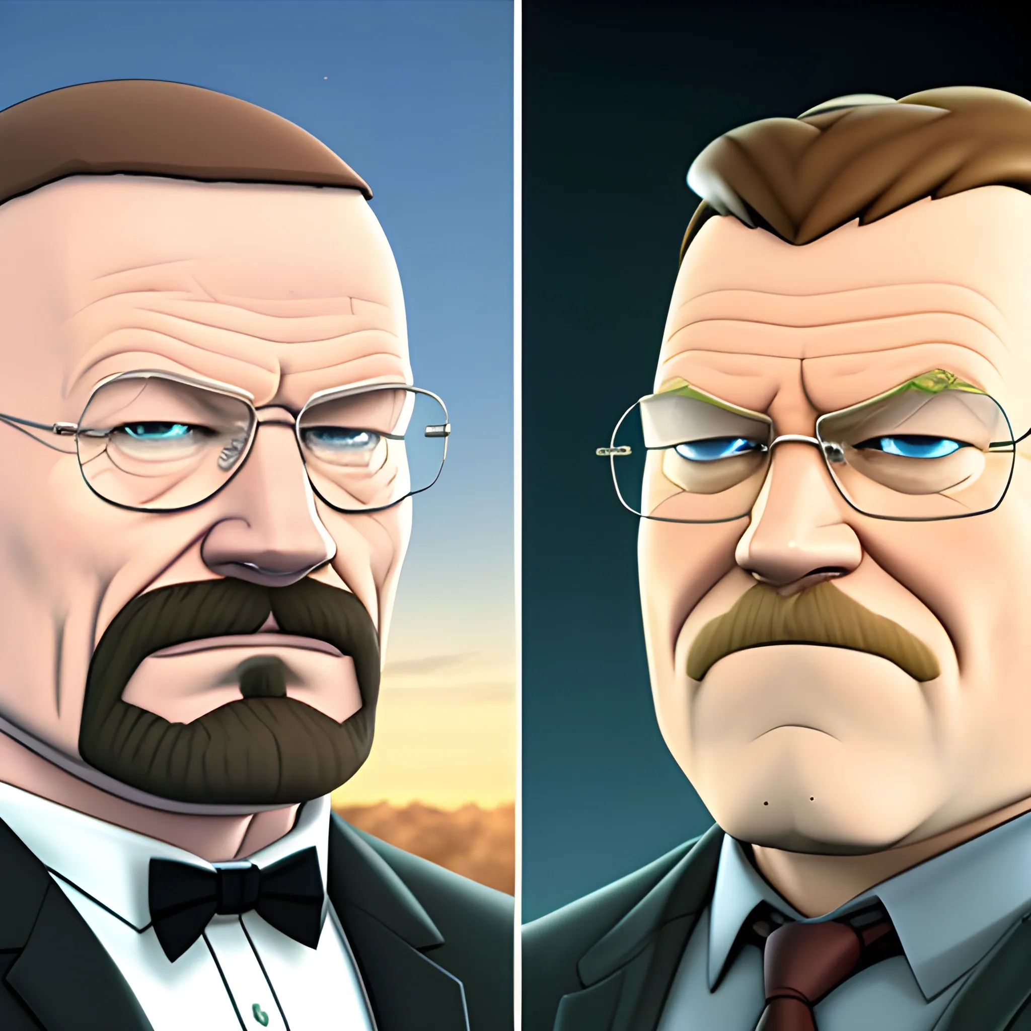 , 3D Walter White vs Peter Griffin