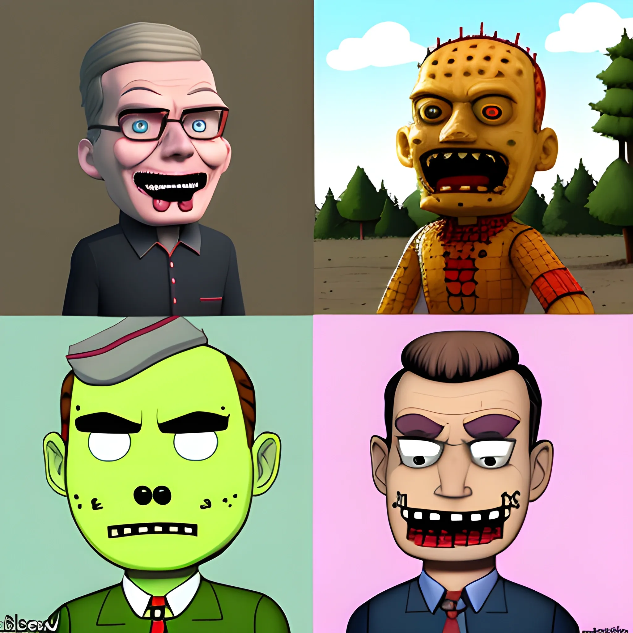 , Cartoon jeb kerman vs freddy fazber