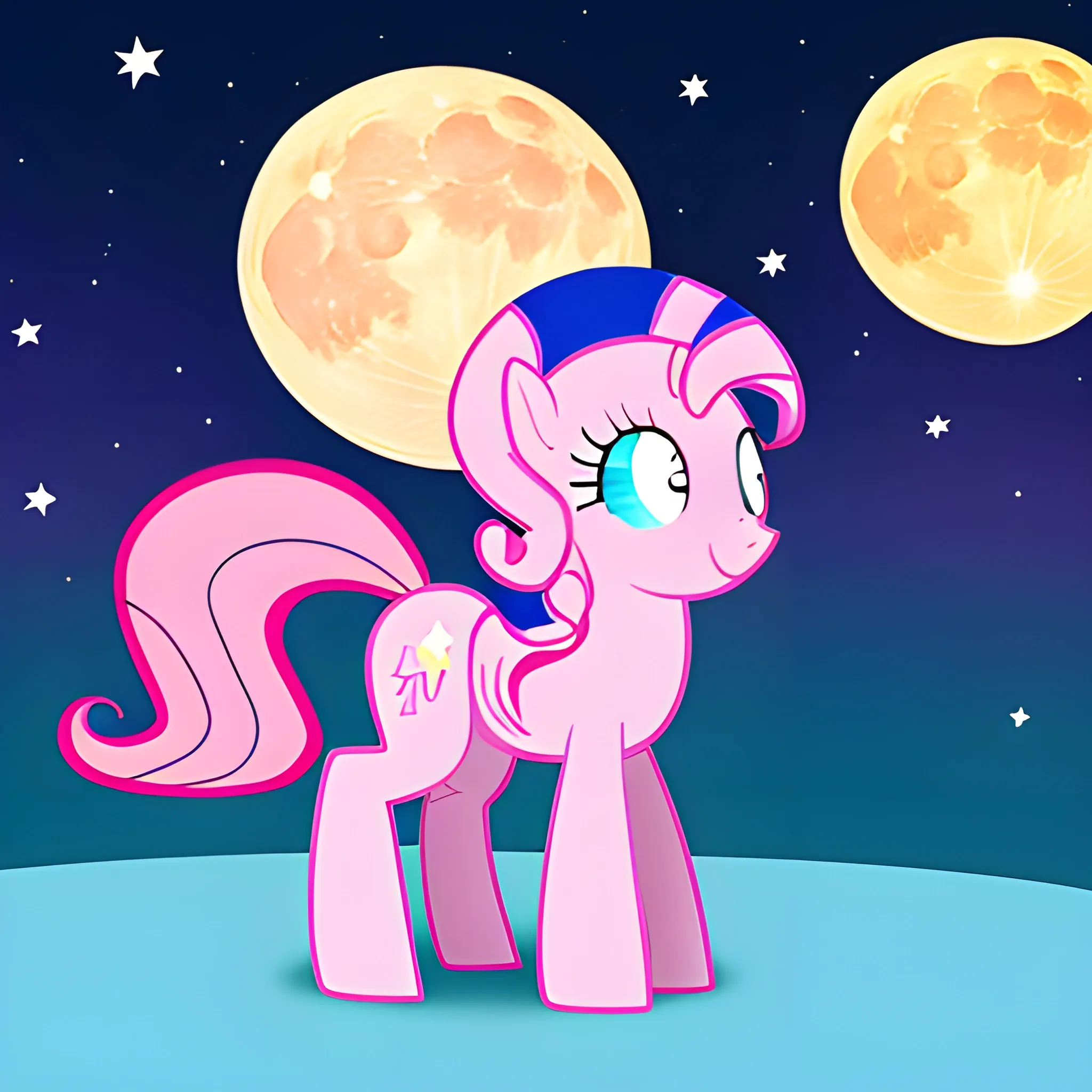 Pinkie Pie moon, Cartoon