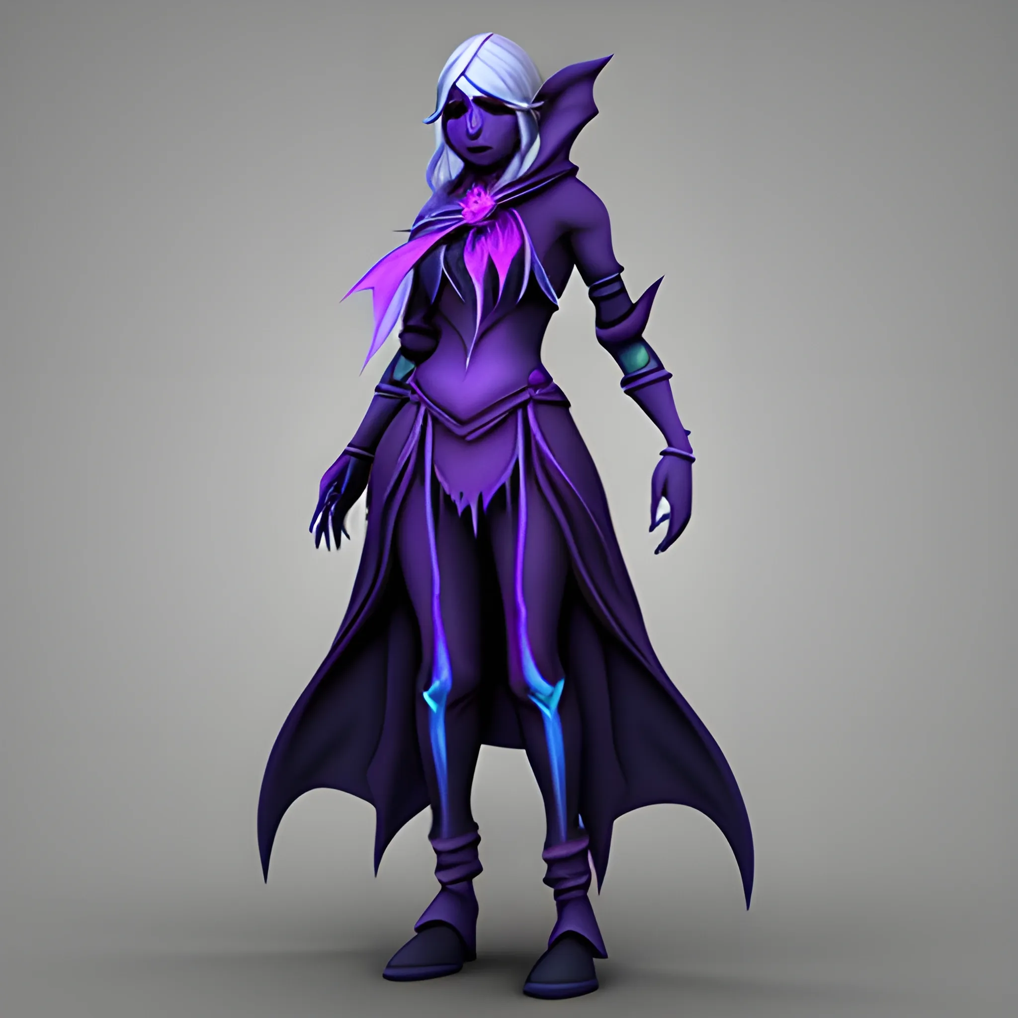 female mage drow, 3D