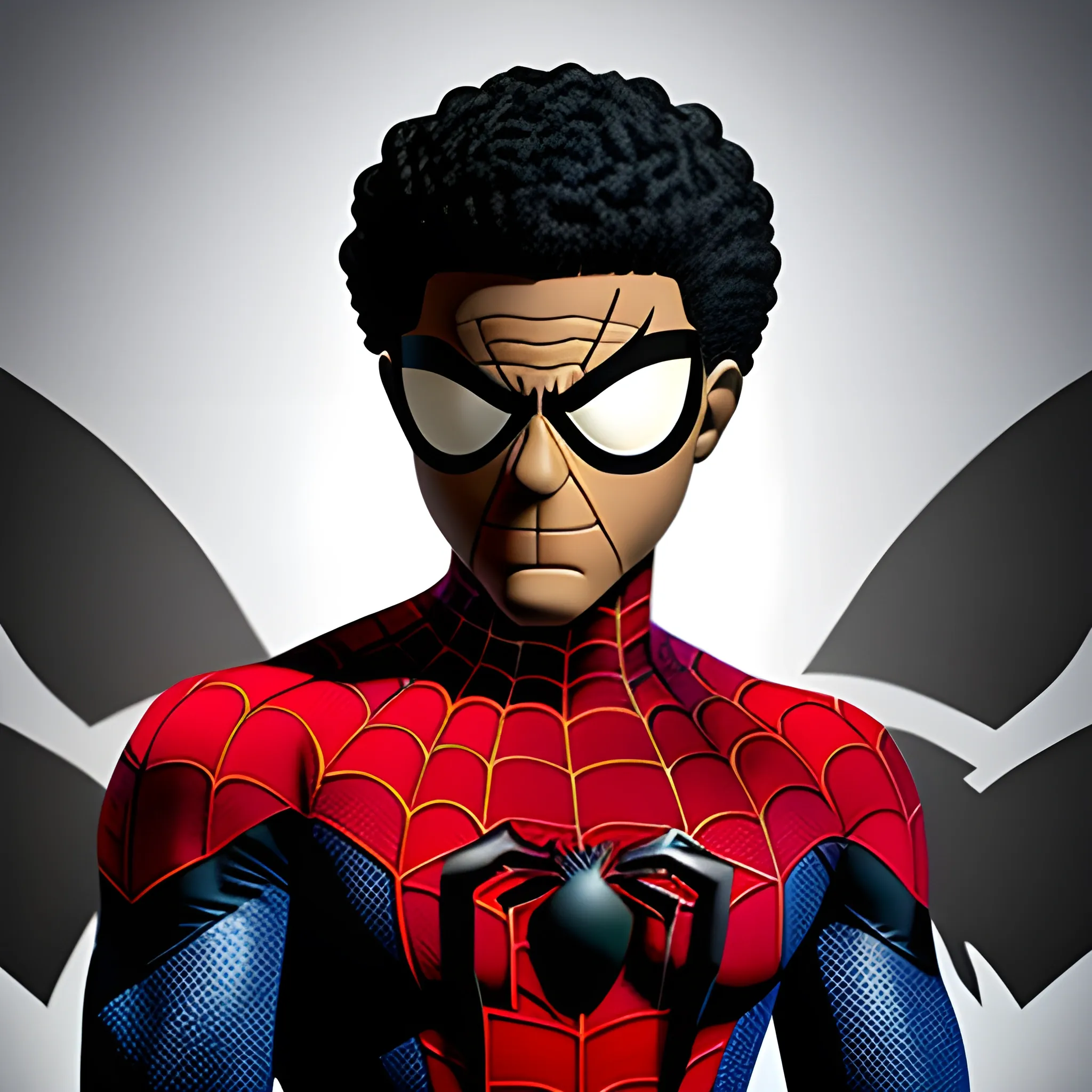 chico de pelo negro con pekas spiderman
, Cartoon