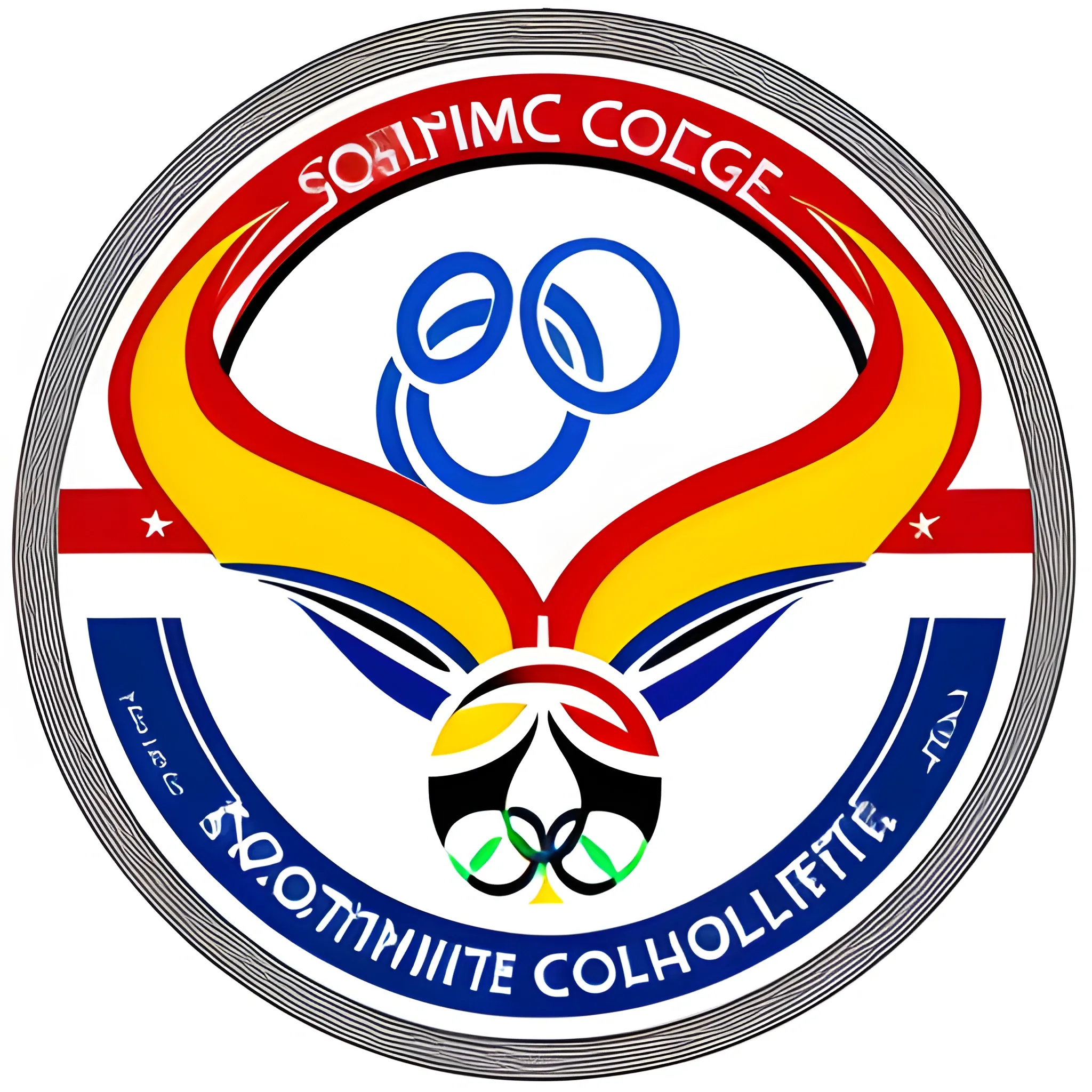 The logo, which is circular in shape, is designed for the 25th anniversary sports meeting of  golden rooster Vocational and Technical College. It should meet the requirements of contemporary art aesthetics, with a strong sense of the times; it should have beautiful and concise graphics, complete and coordinated composition, new and unique form, precise connotation with symbolic meaning, perfect form, easy to understand and remember, and easy to promote. The emblem is themed "Youthful vitality and progress", reflecting the spirit of "Faster, Higher, Stronger" of the Olympics and the theme of the current sports meeting, while incorporating the characteristics of competitive sports.
, Water Color, 
25 number，Olympic 5 rings