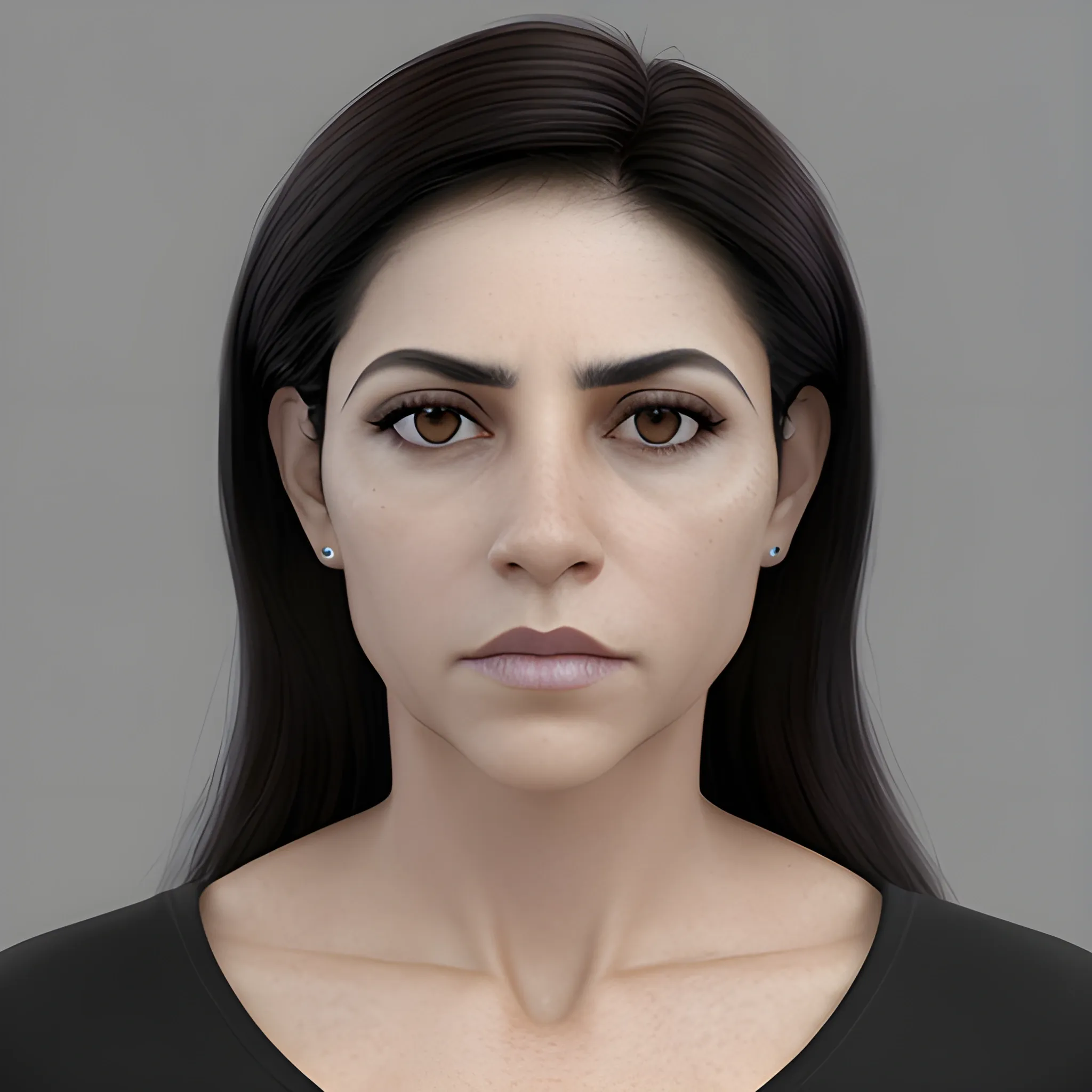  Mujer tez blanca, Pelo rubio oscuro, cara delgada, 3D, mujer de 25 años, ojos claros, cuerpo entero