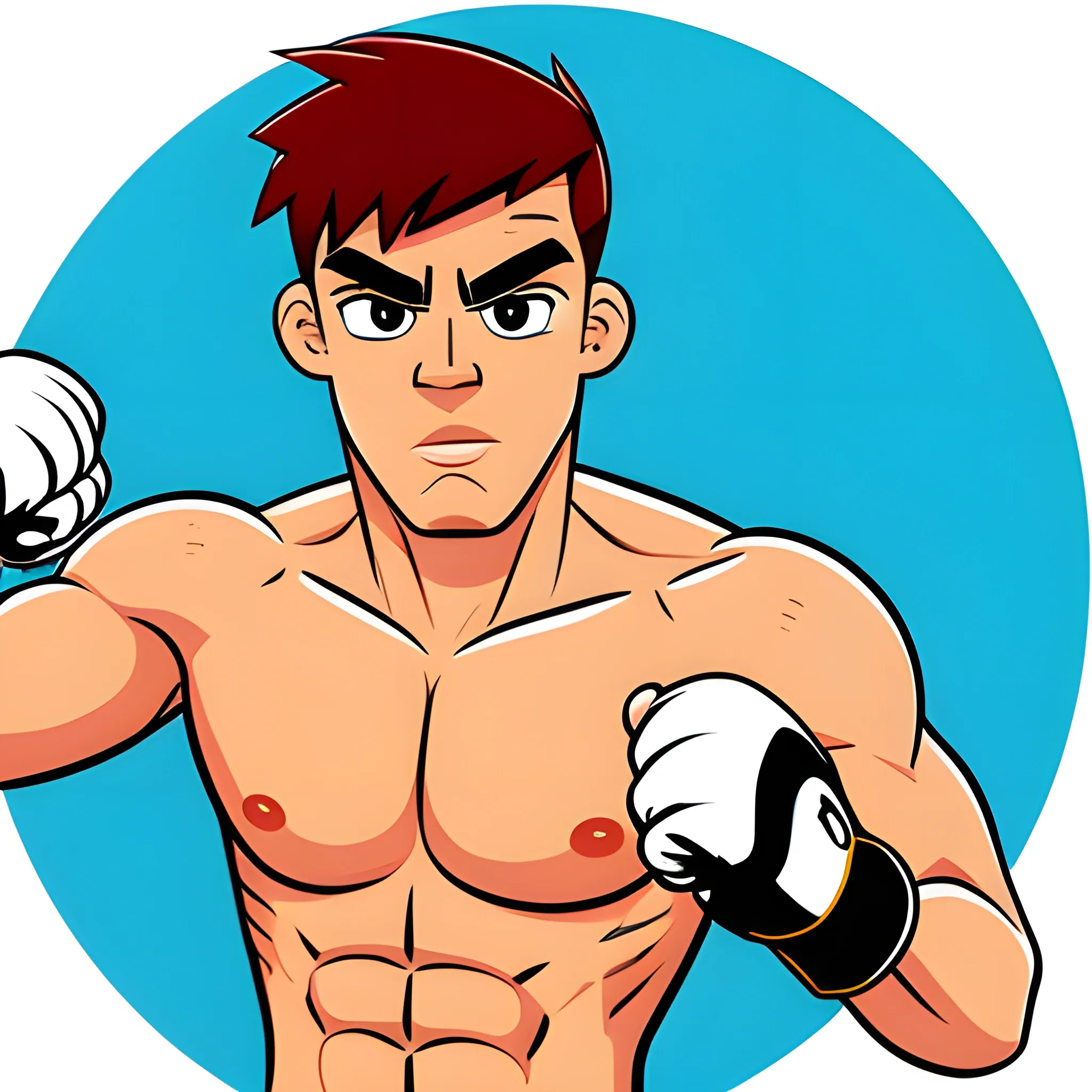 , Cartoon male boxer