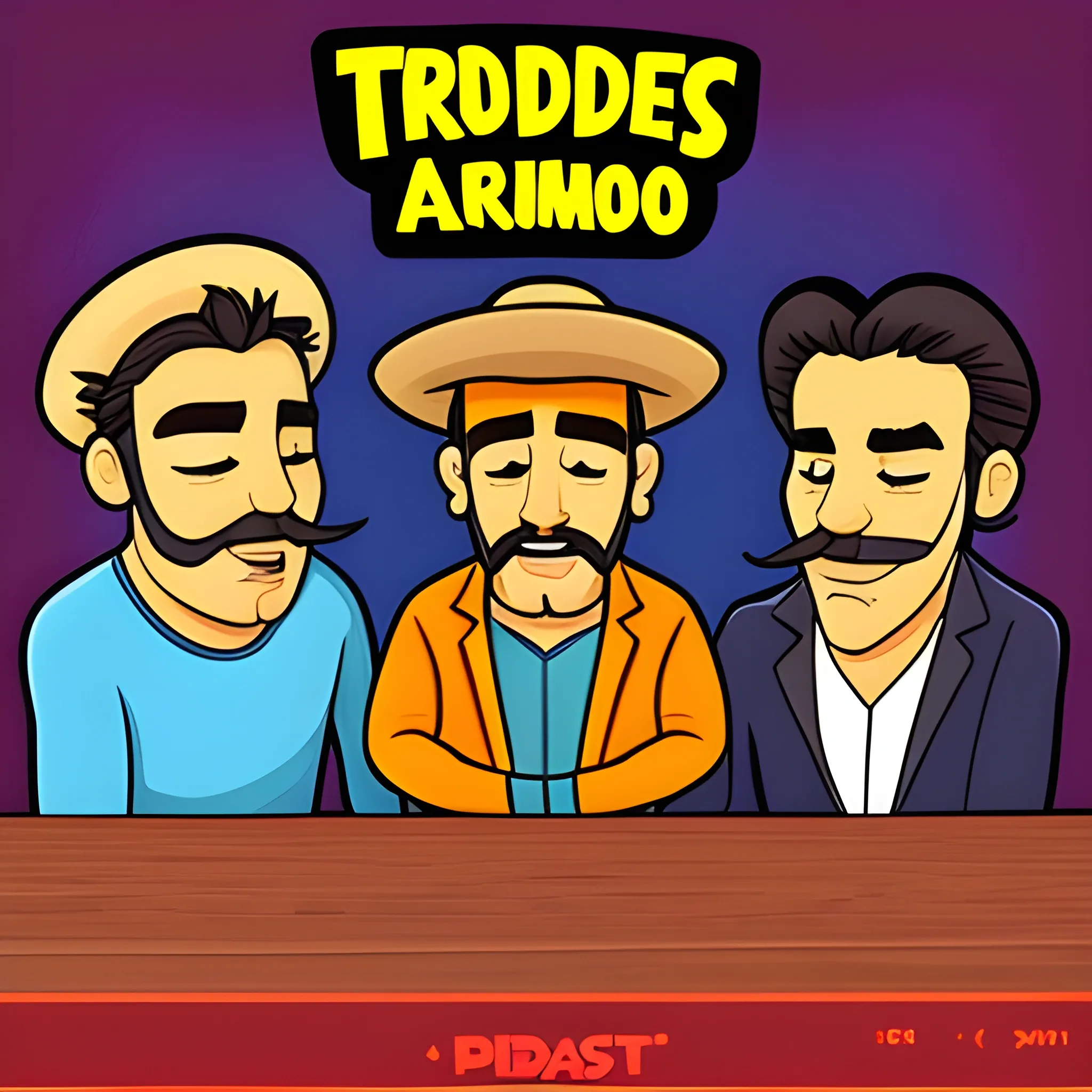 Podcast de tres amigos , Cartoon