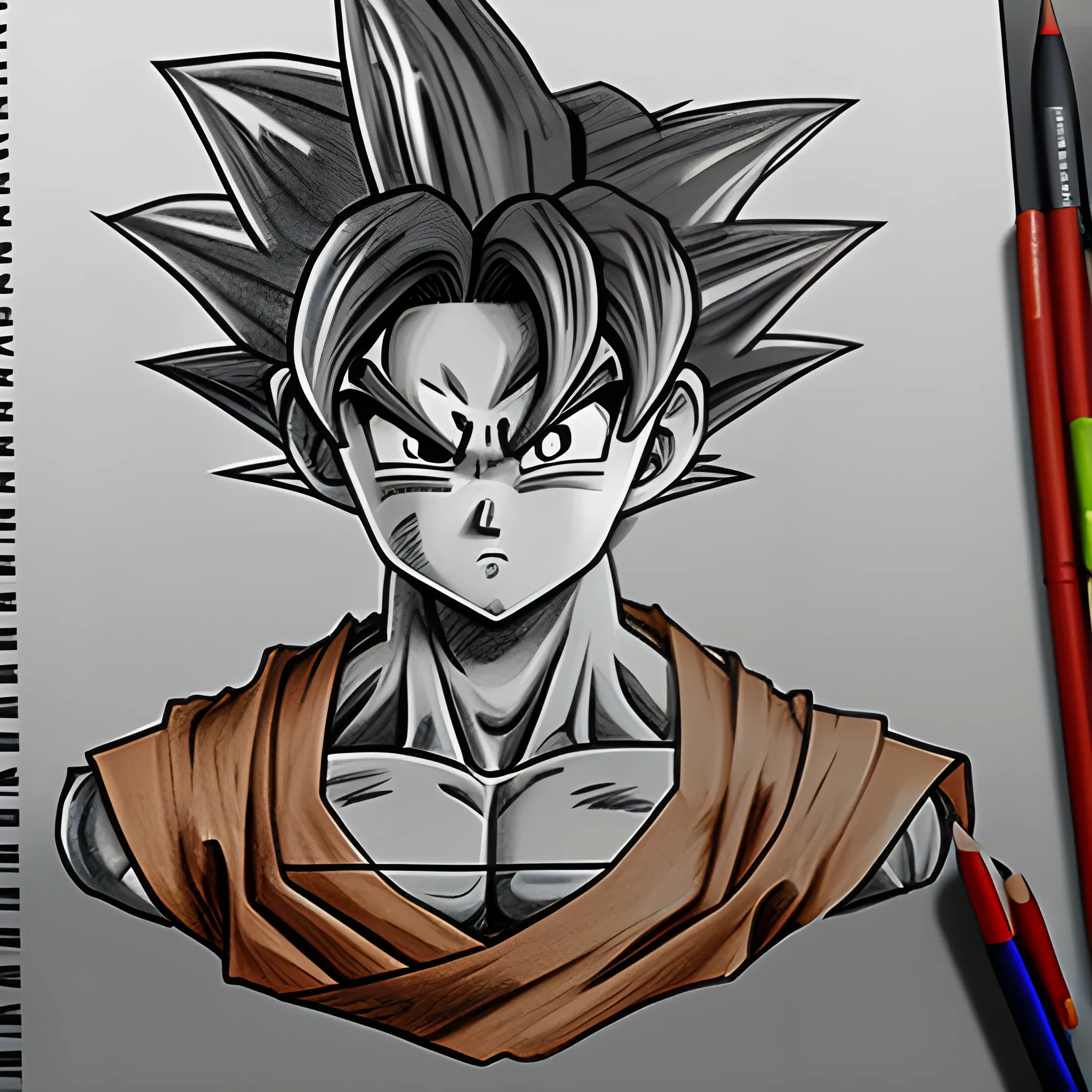 How to Draw Goku | Black Goku Step by Step | Easy Tutorial | Goku drawing,  Anime drawings for beginners, Anime sketch