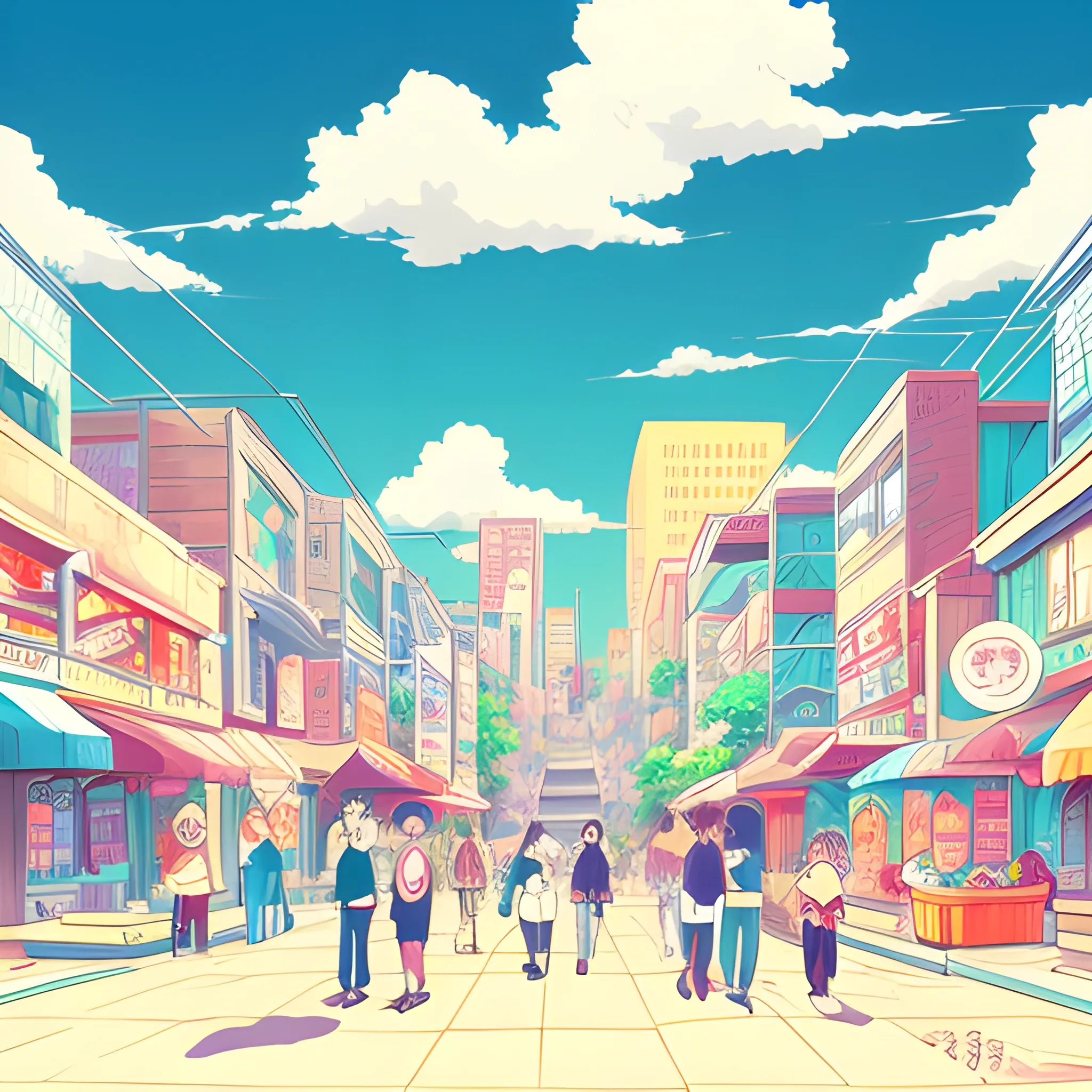 anime style , background,warm, , Cartoon