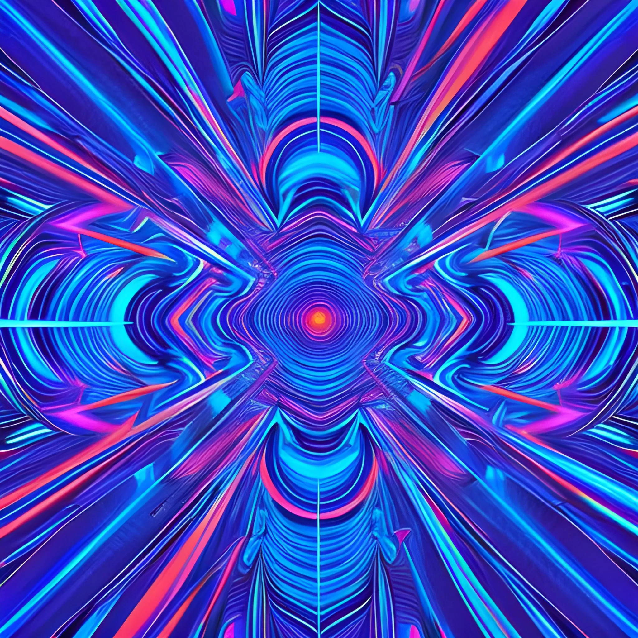 Electric blue background digital art illustration , Trippy