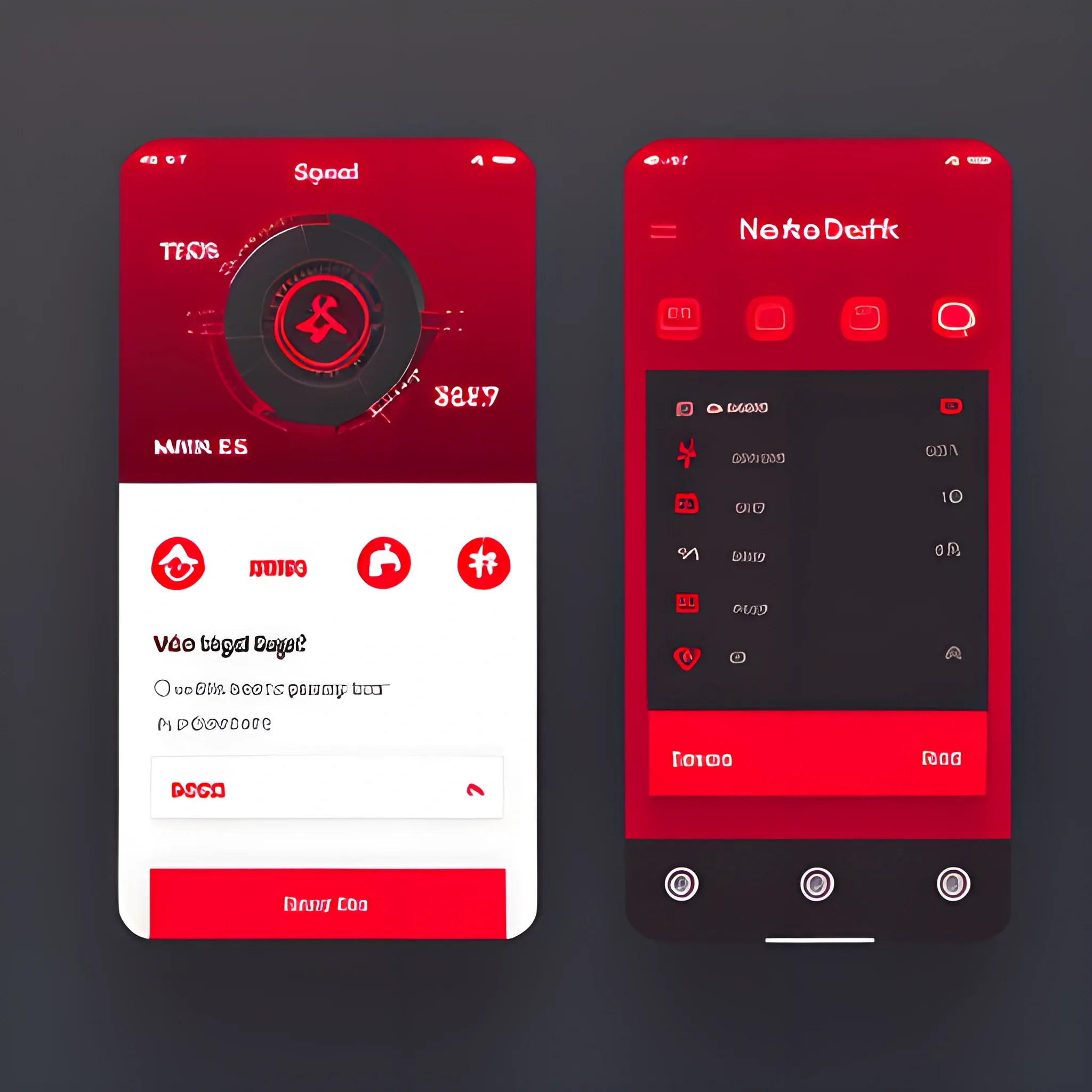 Red dark ui