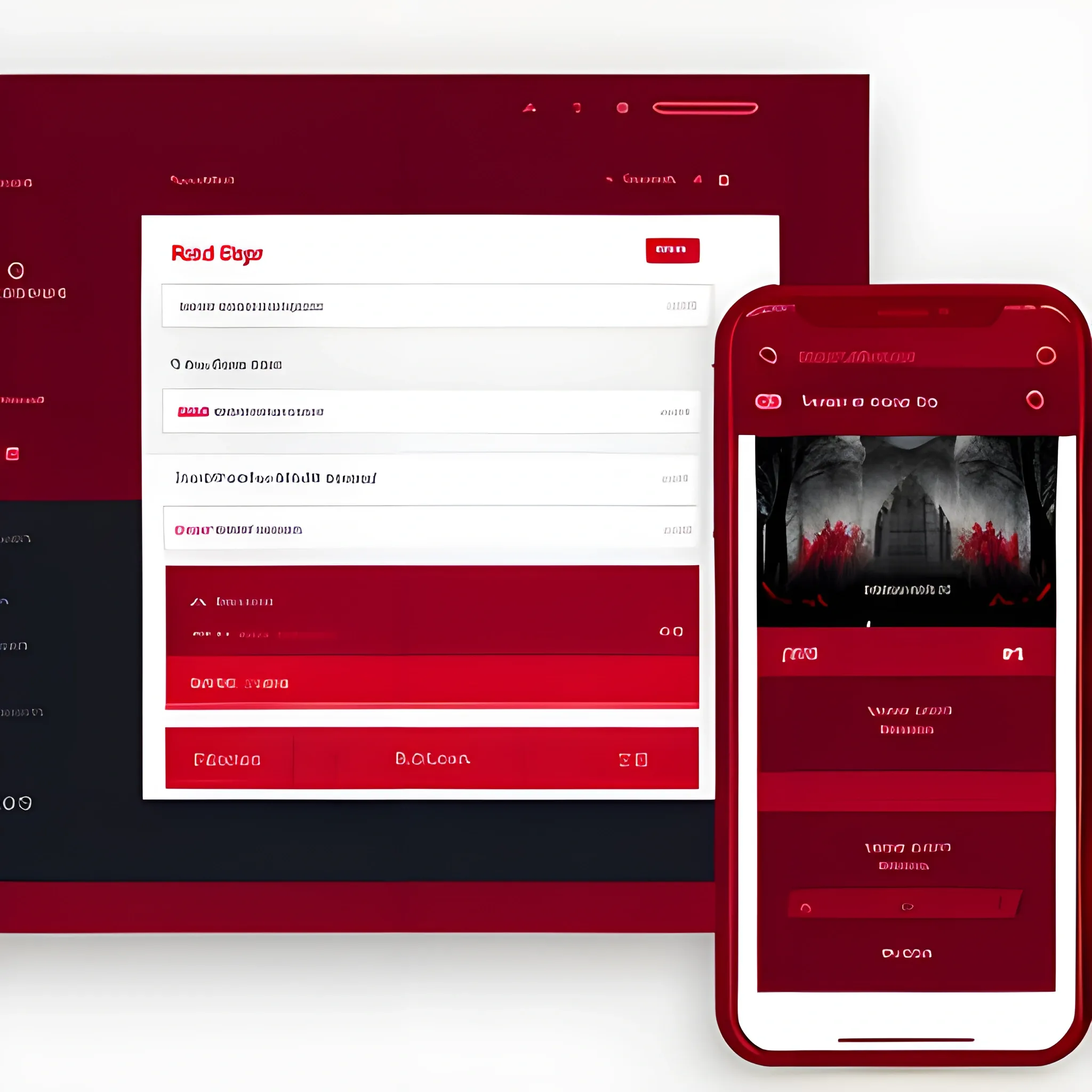 Red dark ui