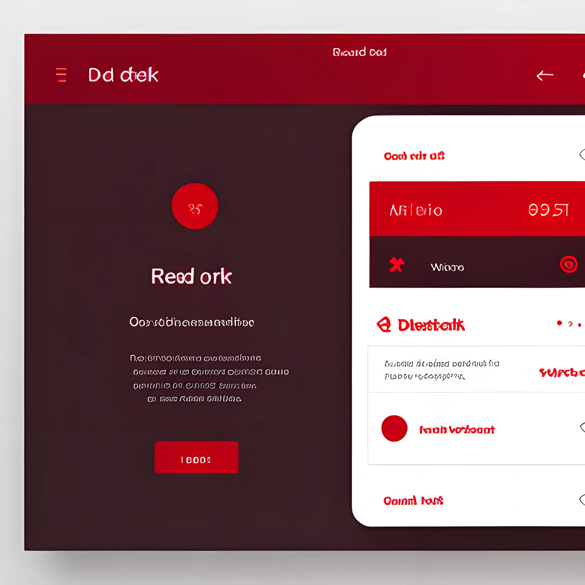 Red dark ui