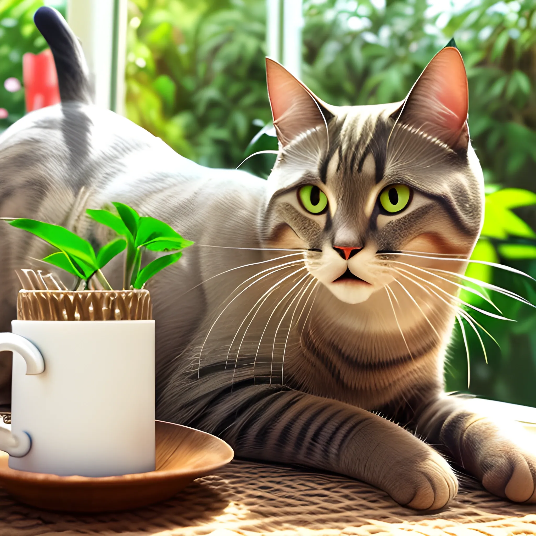 gato tomando mate
