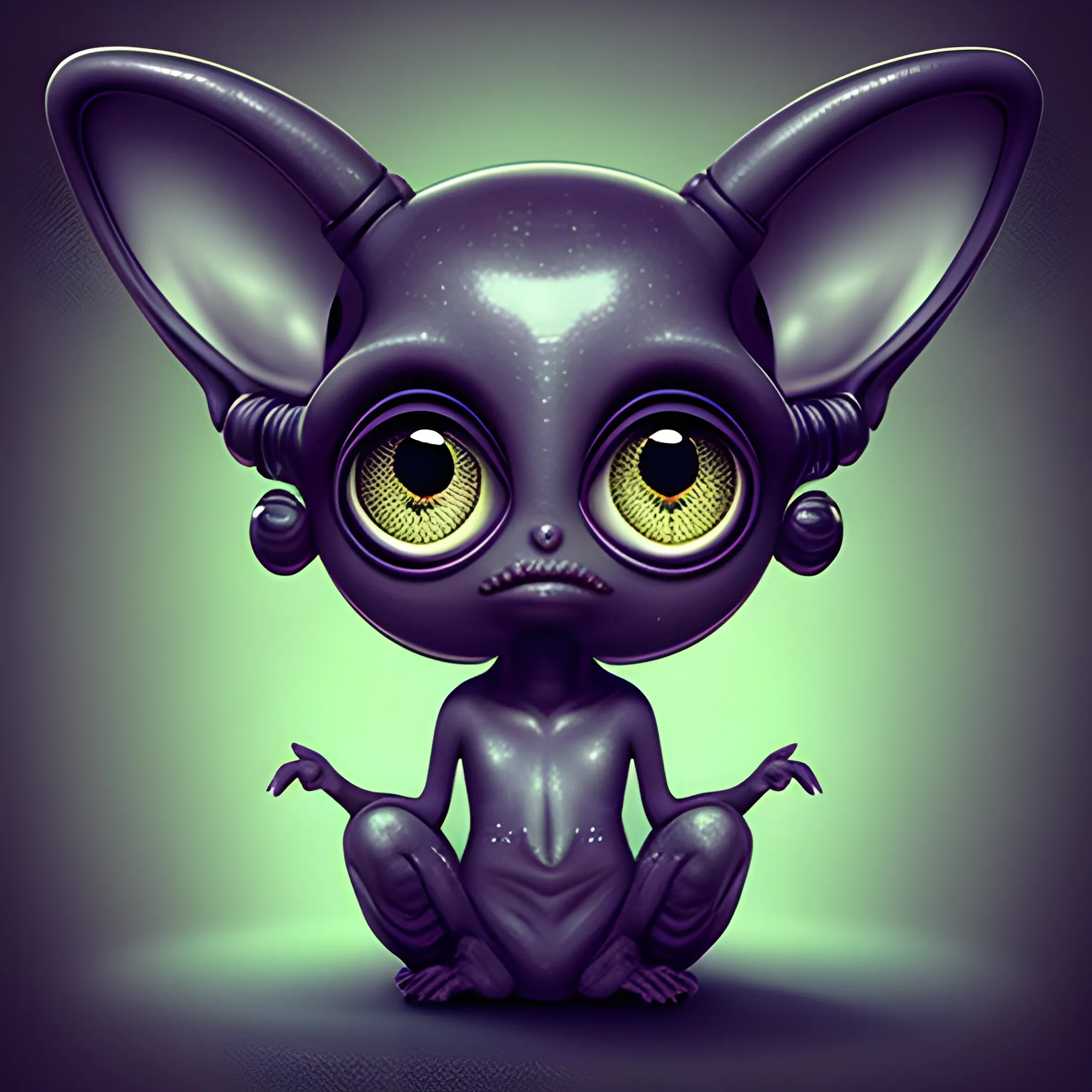  alien, cute, big ears, big eyes
