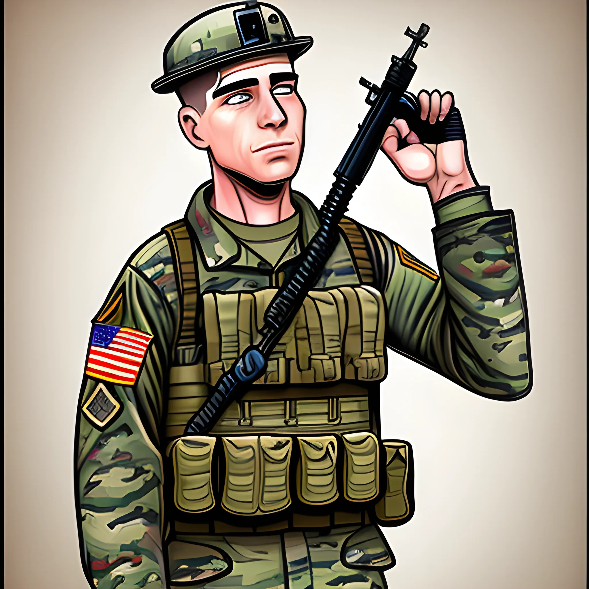 US Soldier, Cartoon