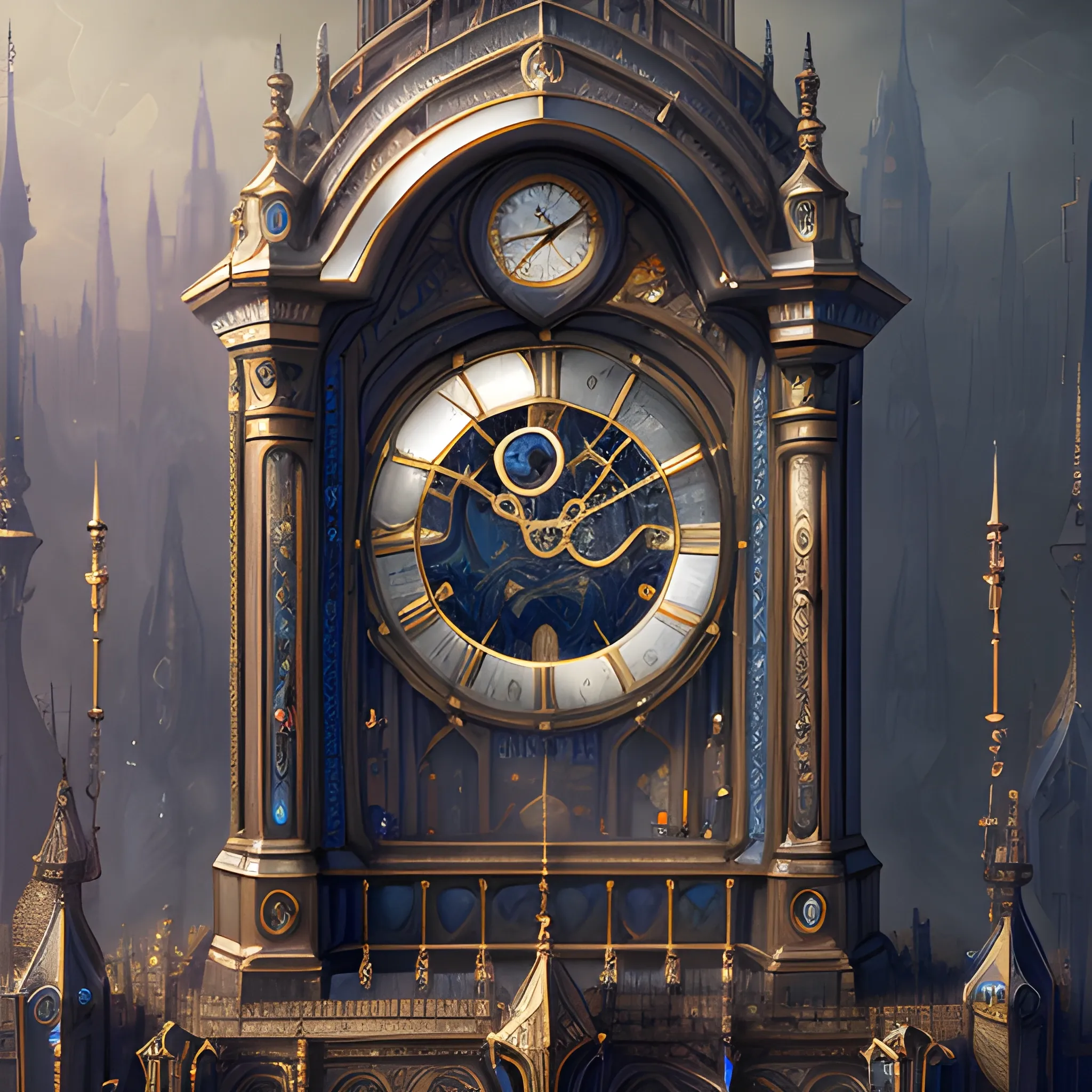 time, clocks, time motive, magic, time magic, 8k, high resolution, high quality, photorealistic, hyperrealistic, detailed, detailed matte painting, deep color, fantastical, intricate detail, splash screen, complementary colors, fantasy concept art, 8k resolution trending on Artstation Unreal Engine