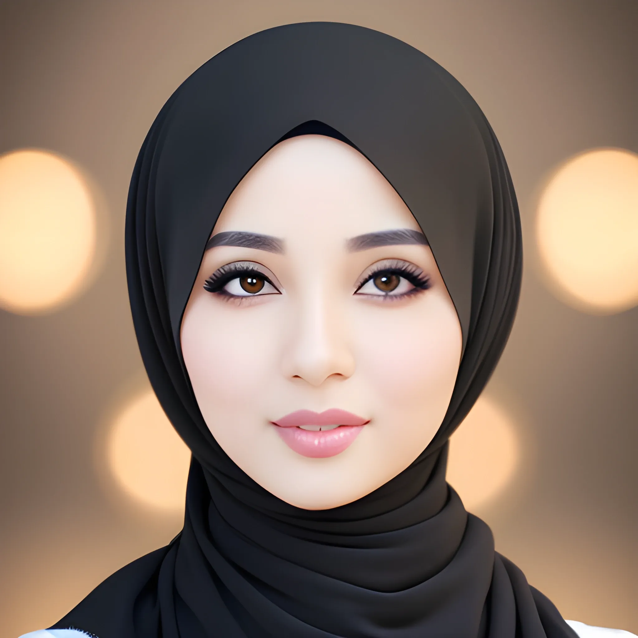 beautiful women, elegant, happy, hijab, standing , black hair, short hair, good hand, 4k, best quality, sharp focus, soft lighting, skinny, ideal body, slim fit, portrait, professional model pose, face advanced, face detail, perfect finger, beautiful lips, full body
