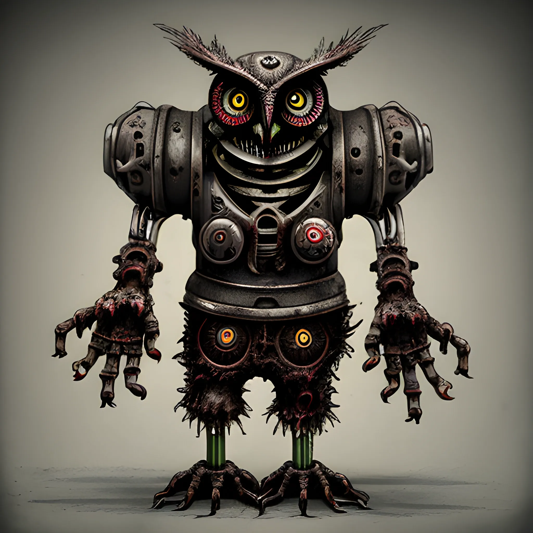 Zombie owl mechanical style